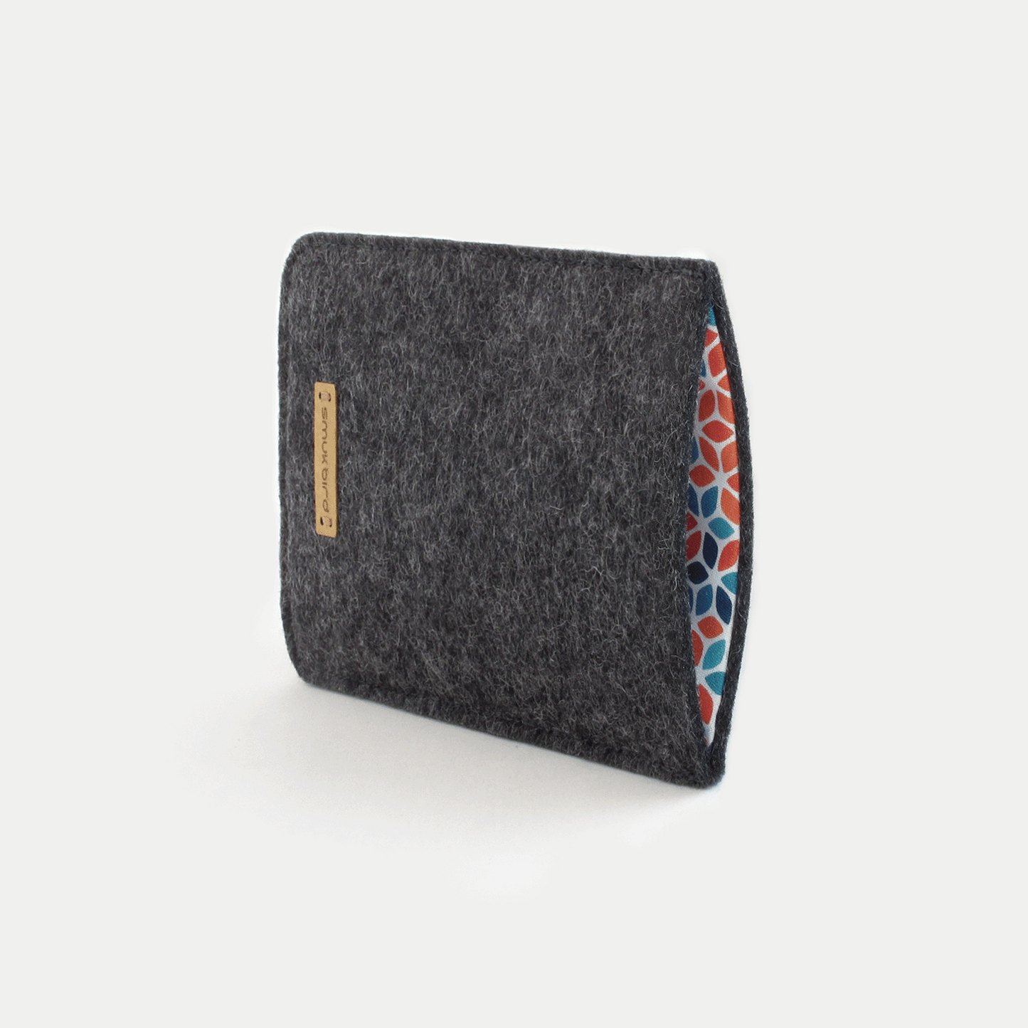 Handytasche für Xiaomi 14 Pro | aus Filz und Bio-Baumwolle | anthrazit - colorful | Modell "LET"