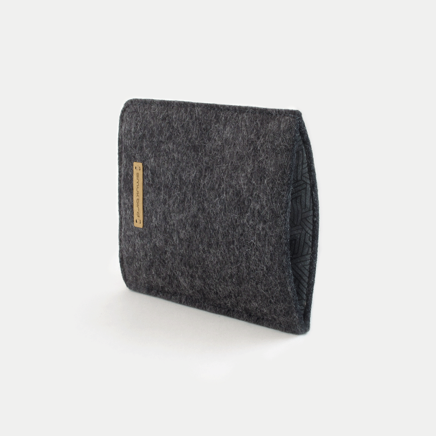 Cell phone case for iPhone X/XS | made of felt and organic cotton | anthracite - tracks | Model "LET"