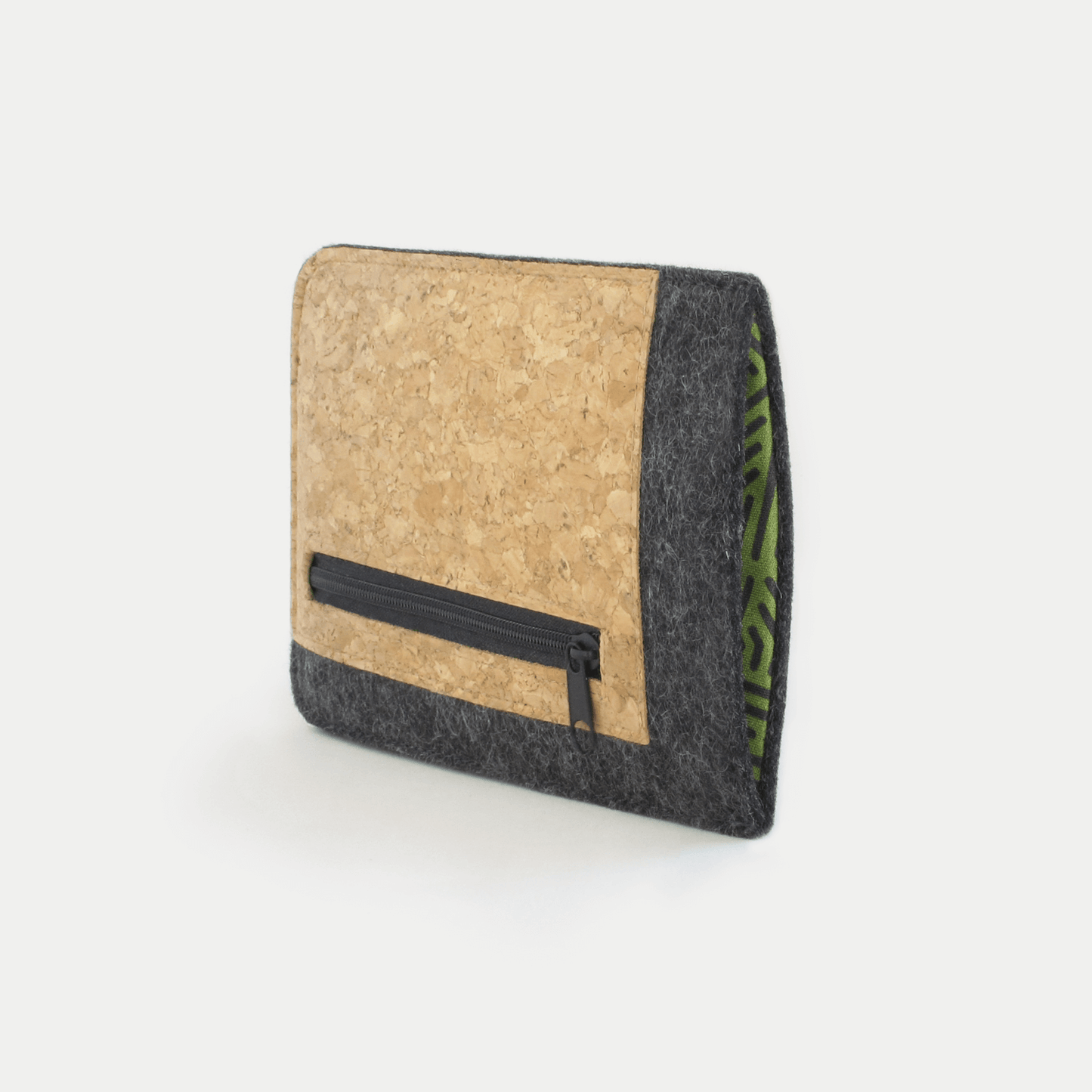 Handytasche mit Kartenfach für Motorola Moto G31 | anthrazit - stripes | Modell "ZIP"
