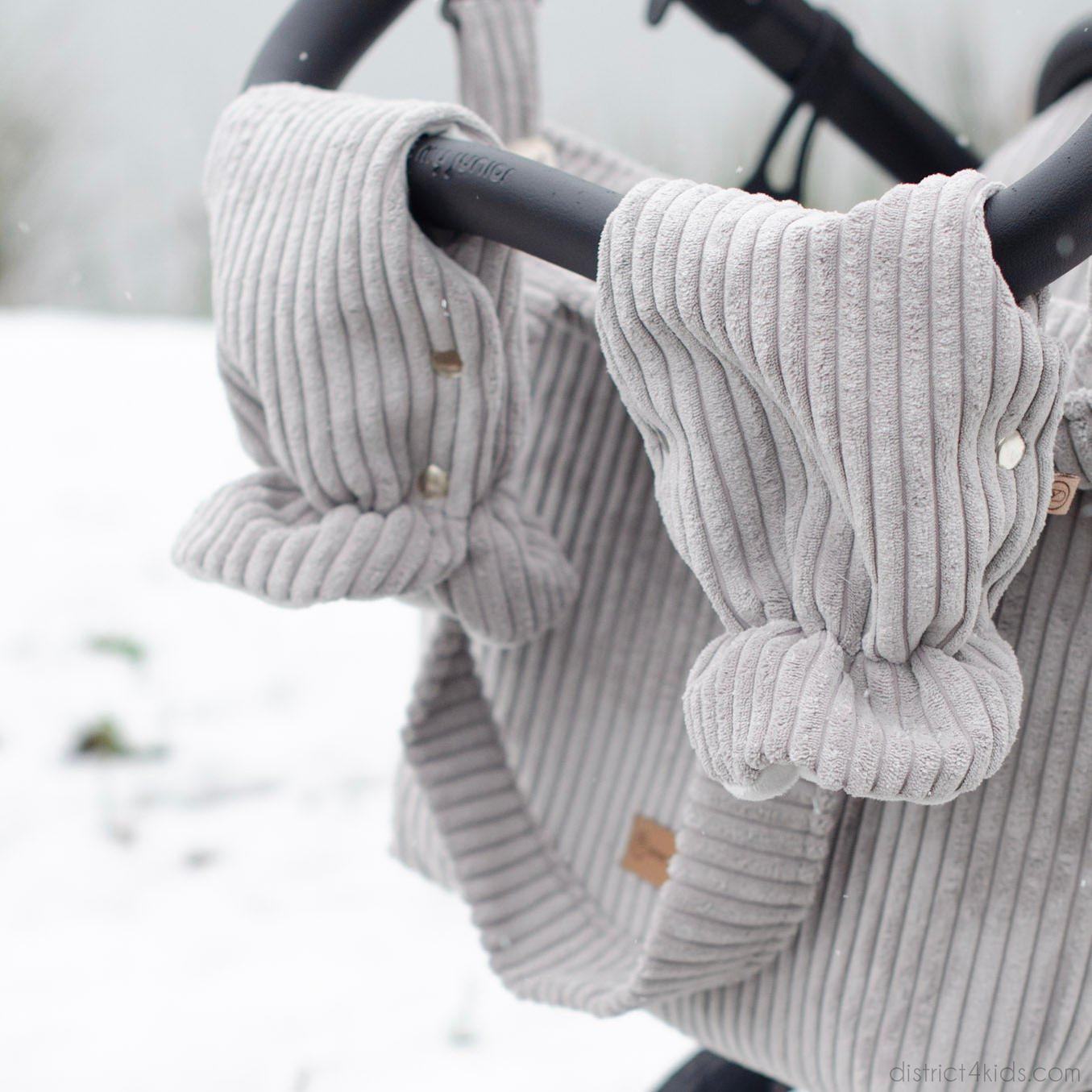 Handschuhe Cord für den Kinderwagen - modern, weich & warm