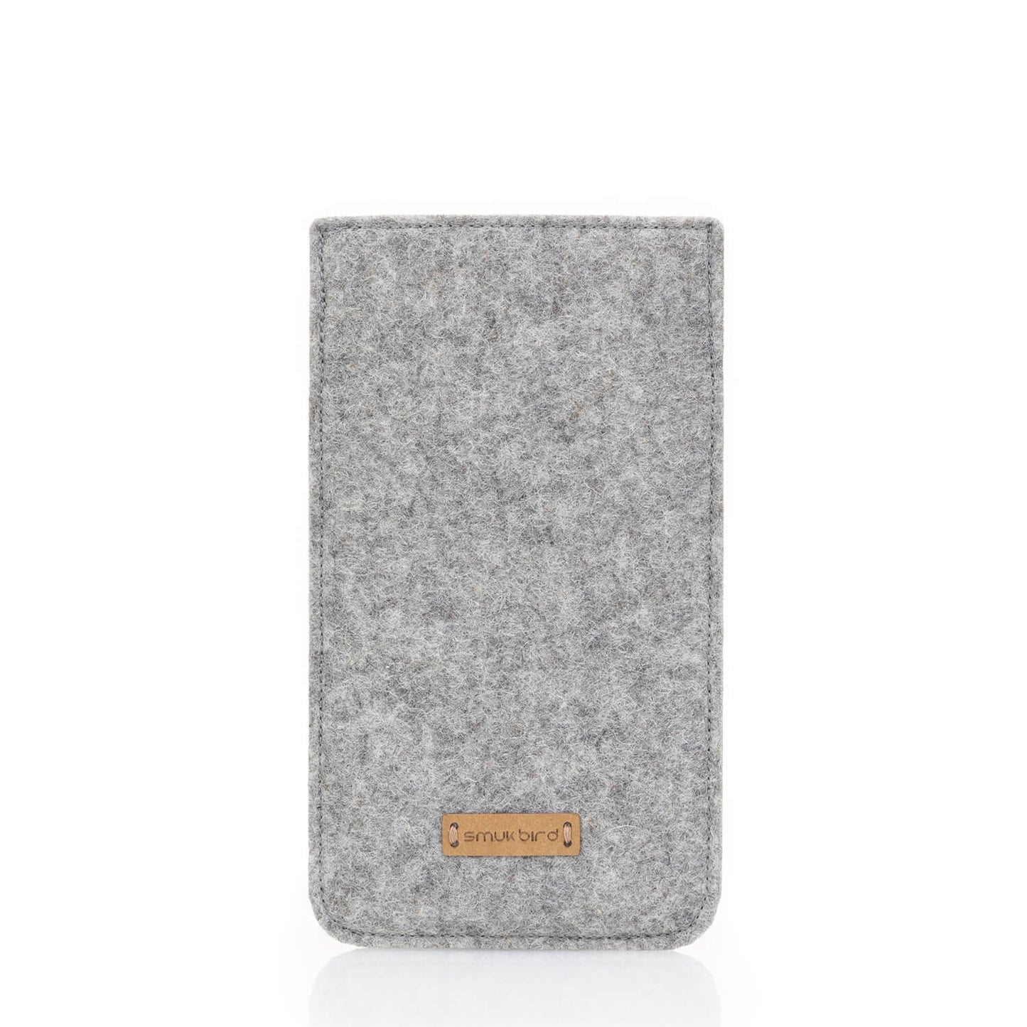 Handytasche für Xiaomi Redmi 12 | aus Filz und Bio-Baumwolle | hellgrau - bloom | Modell "LET"