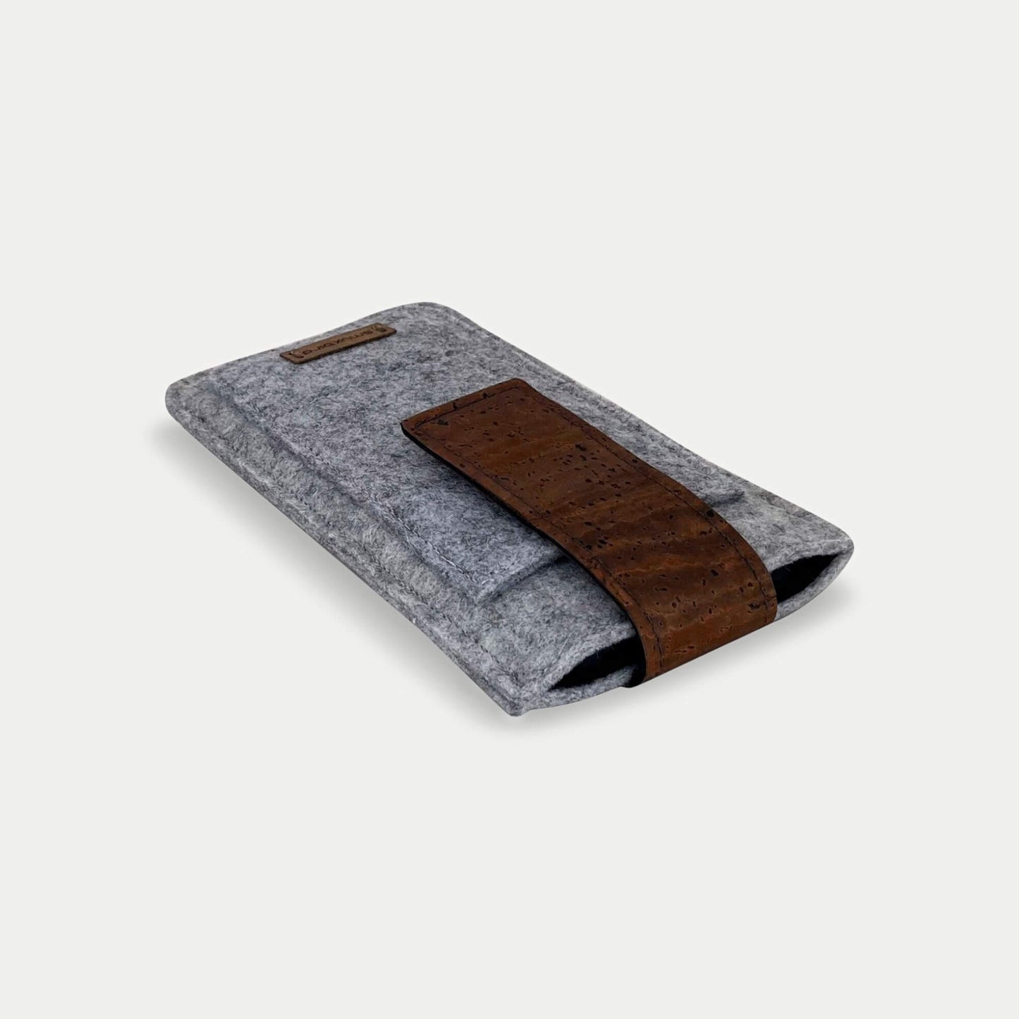 Cell phone belt case for iPhone 13 mini | with magnetic closure and card slot | light gray | CLIP model