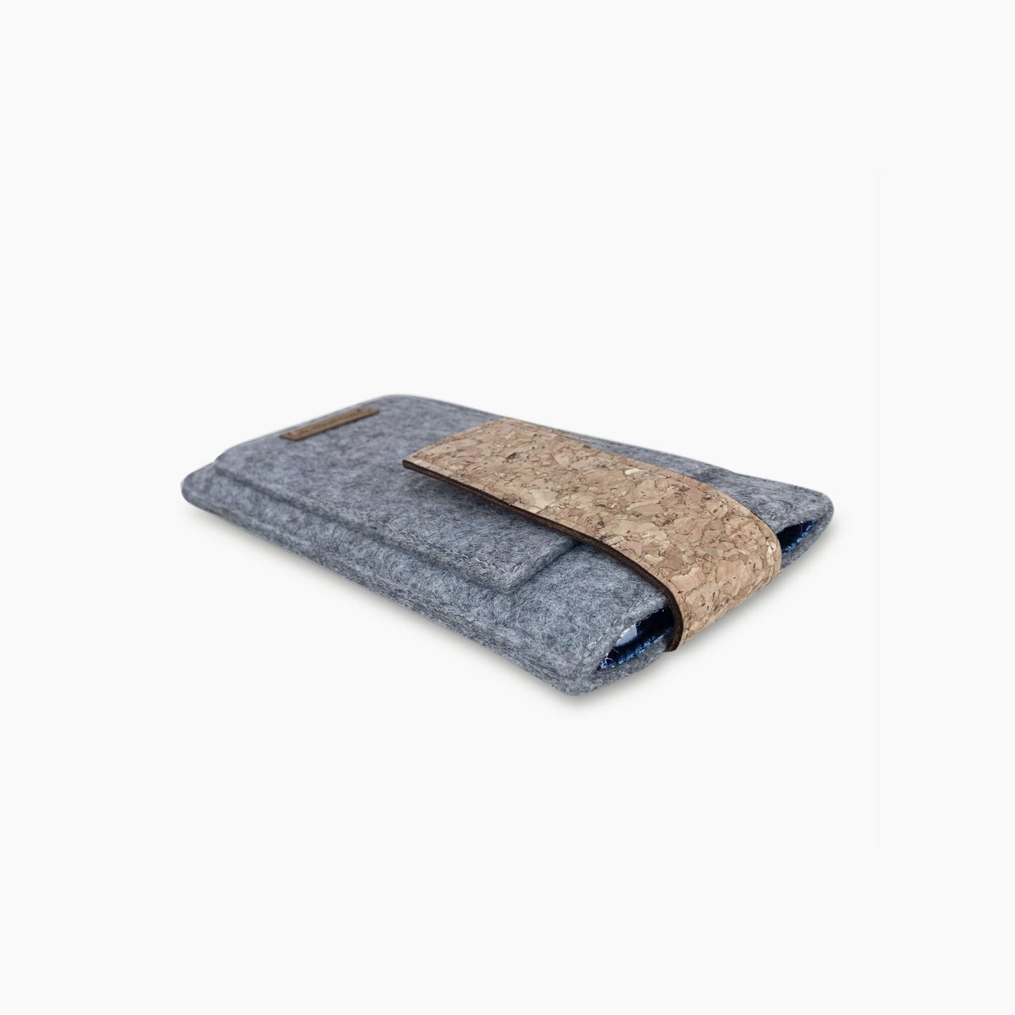 Phone case for Xiaomi POCO F6 | with magnetic closure and extra compartment | light gray - Tracks | Model HAKA
