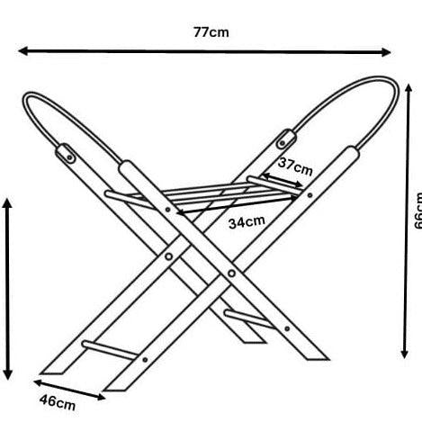Foldable Moses basket frame - mobile, stable & stylish