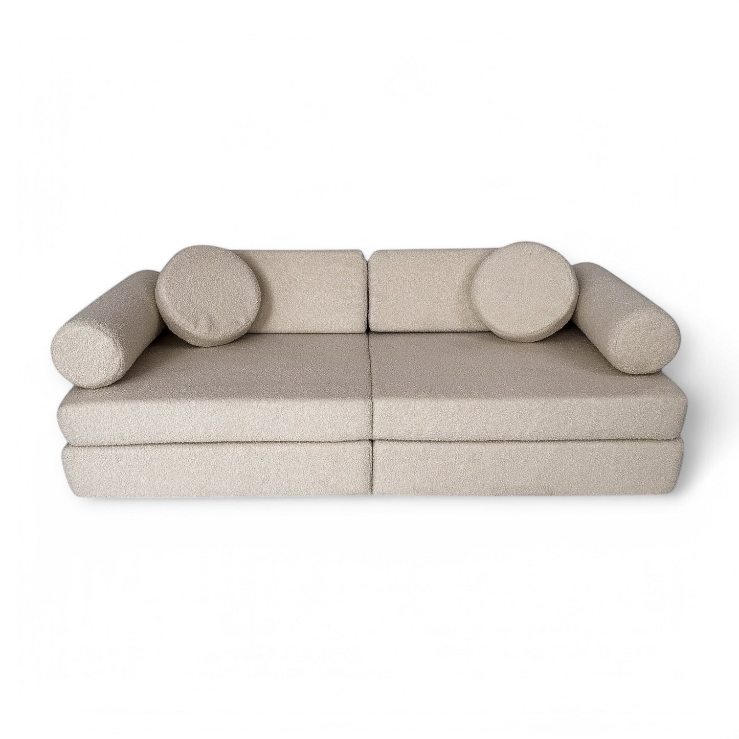 Play sofa teddy fabric Boucle – creative play fun & coziness