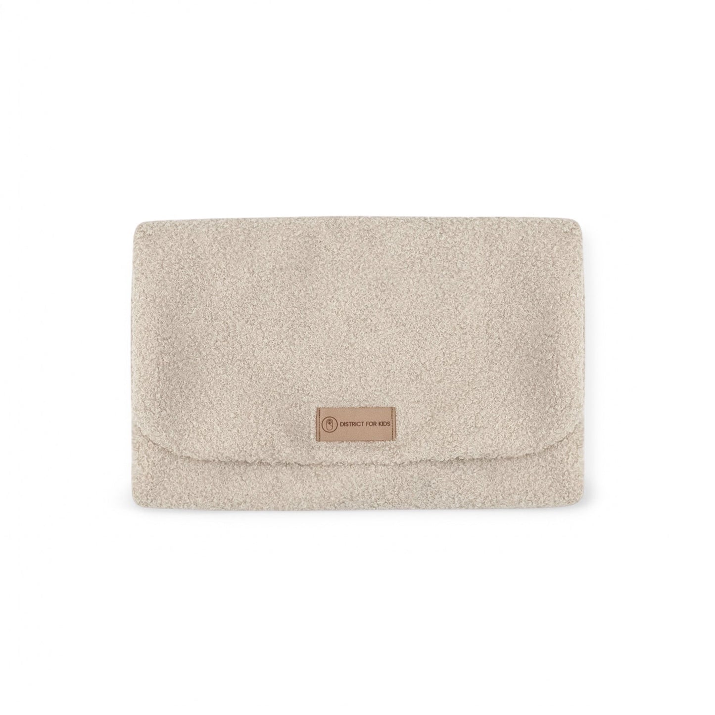 Wickelunterlage Teddystoff Bouclé – praktische Windeltasche für unterwegs