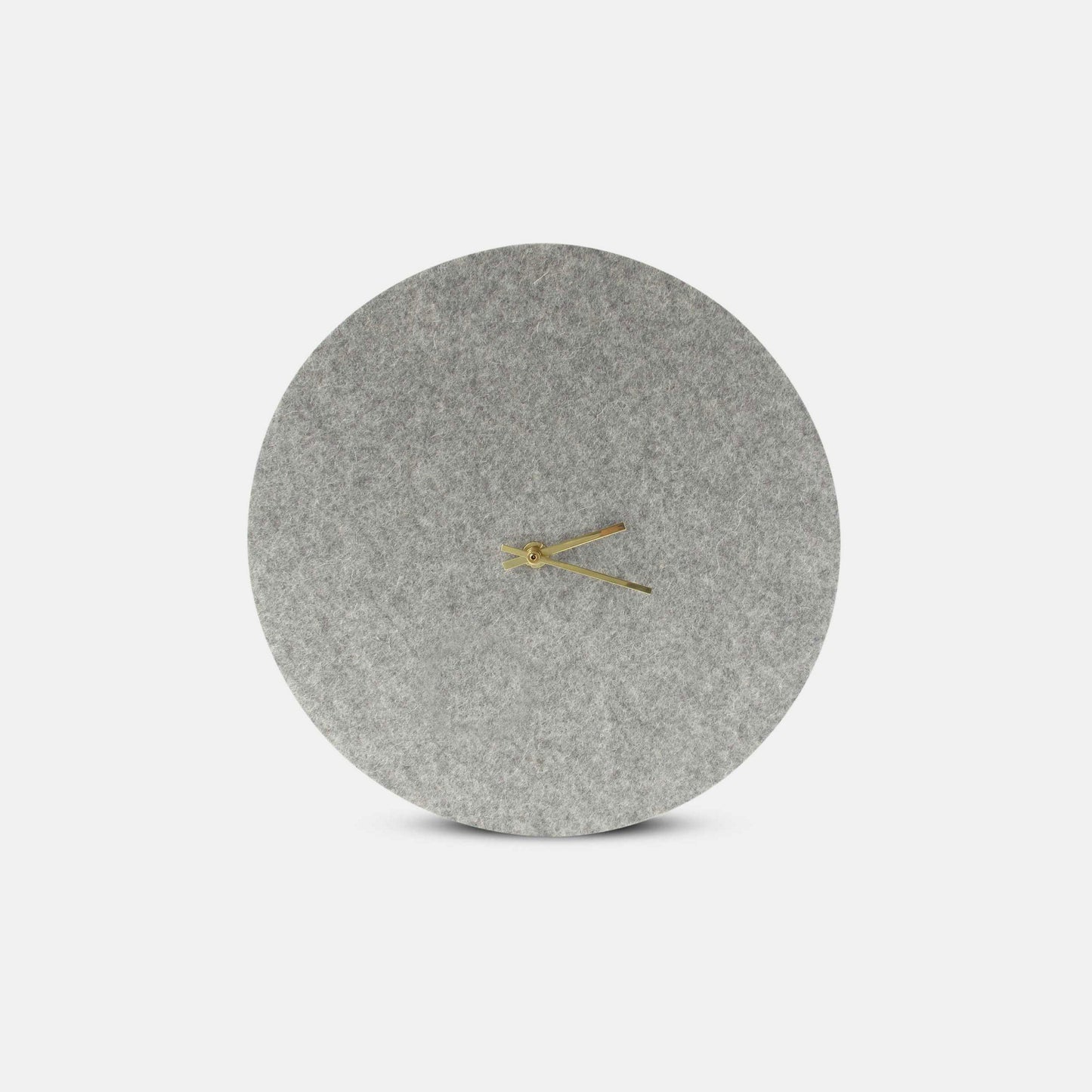 Felt and cork wall clock, 30 cm | light grey - gold | Design: Aalborg
