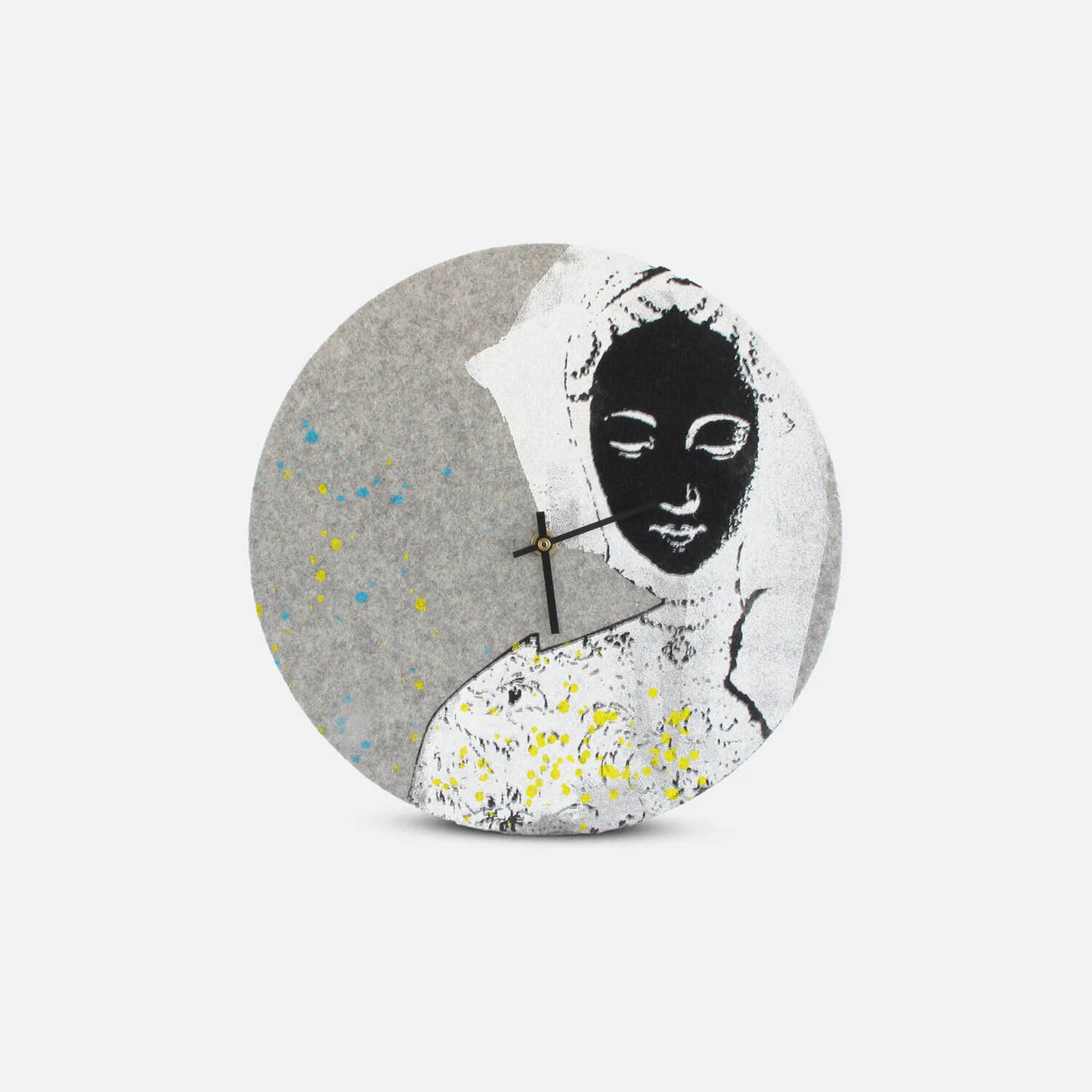 Felt and cork wall clock, 30 cm | Design "Woman" by Anja Streese