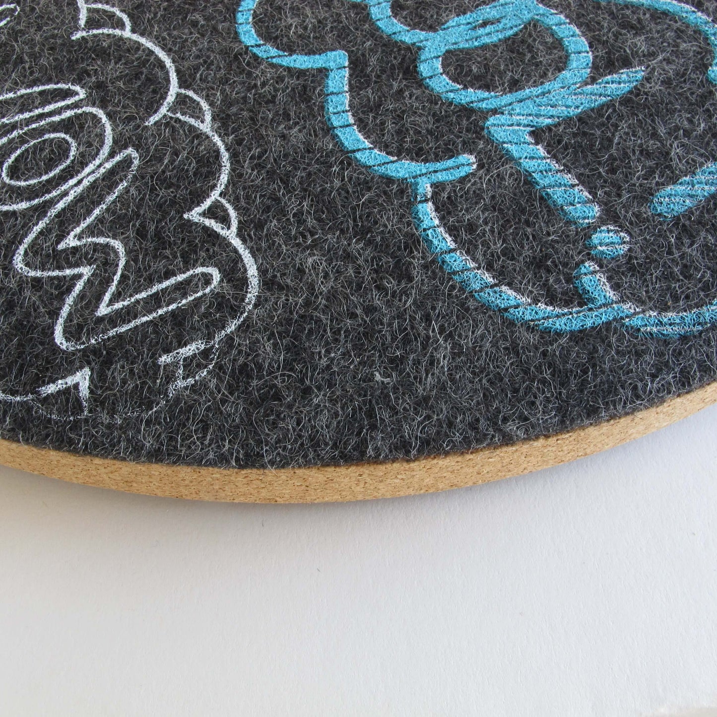 Felt and cork wall clock, 30 cm | Design "Cool" by Anja Streese