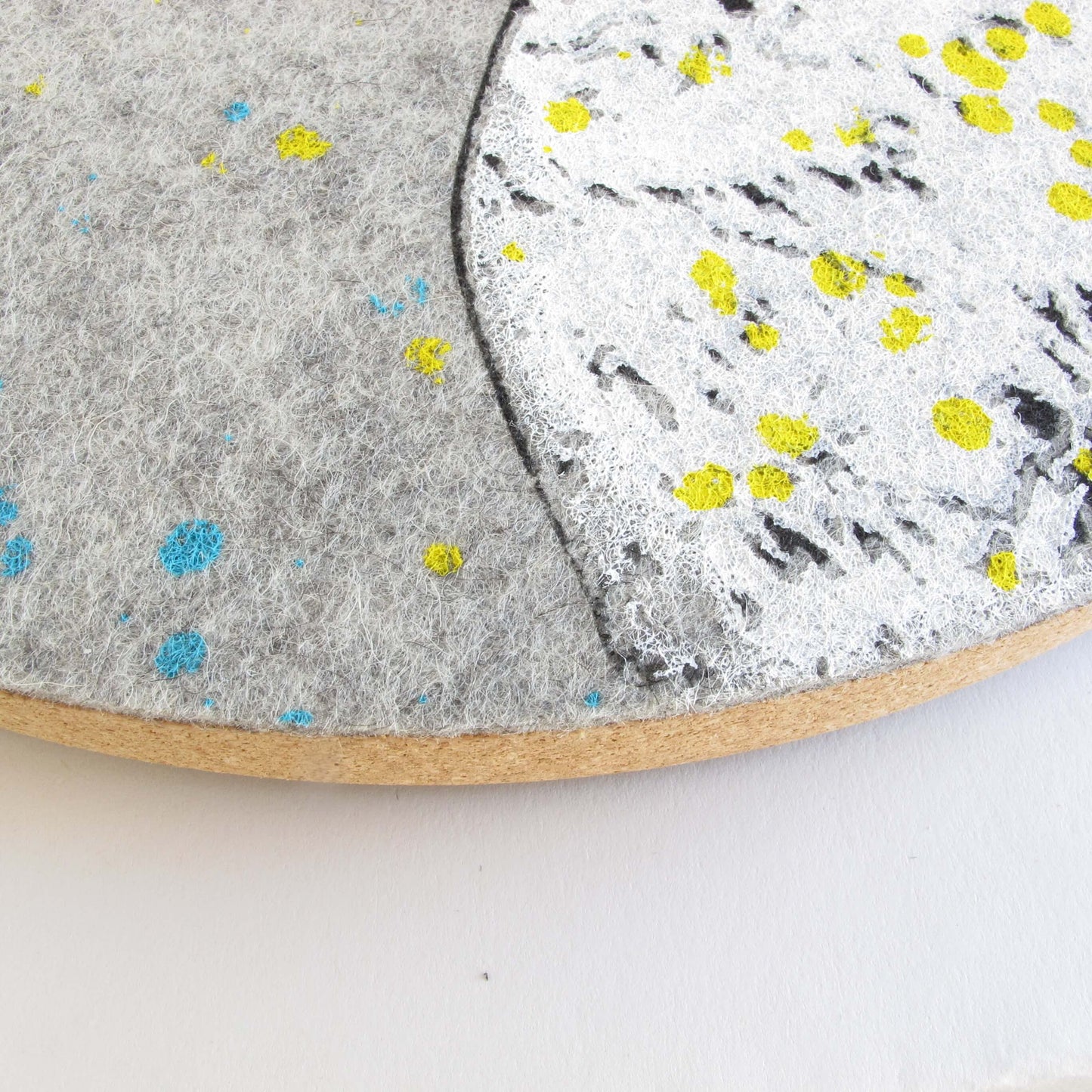 Felt and cork wall clock, 30 cm | Design "Woman" by Anja Streese