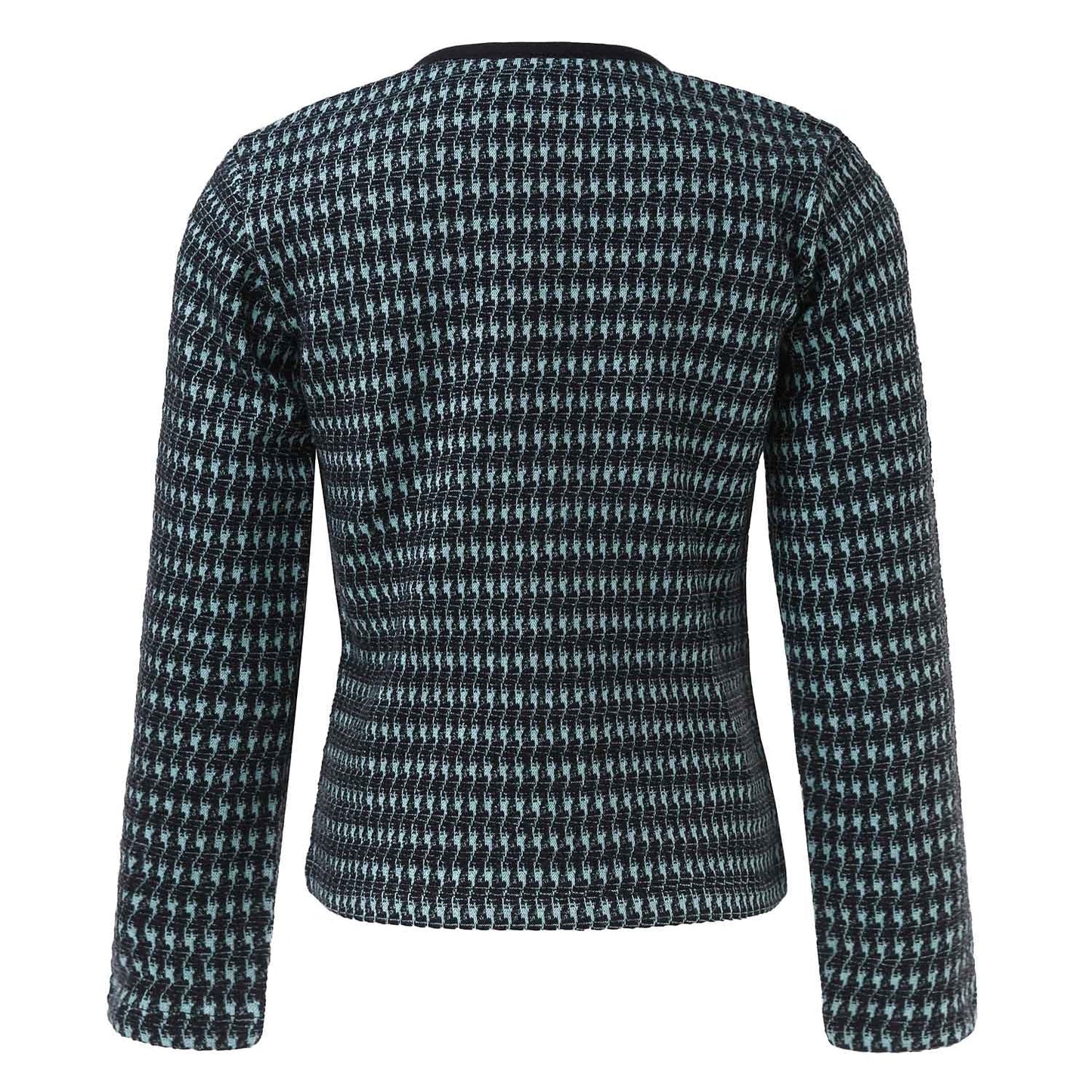 Modisches Langarmshirt für Damen in Schwarz und Blau