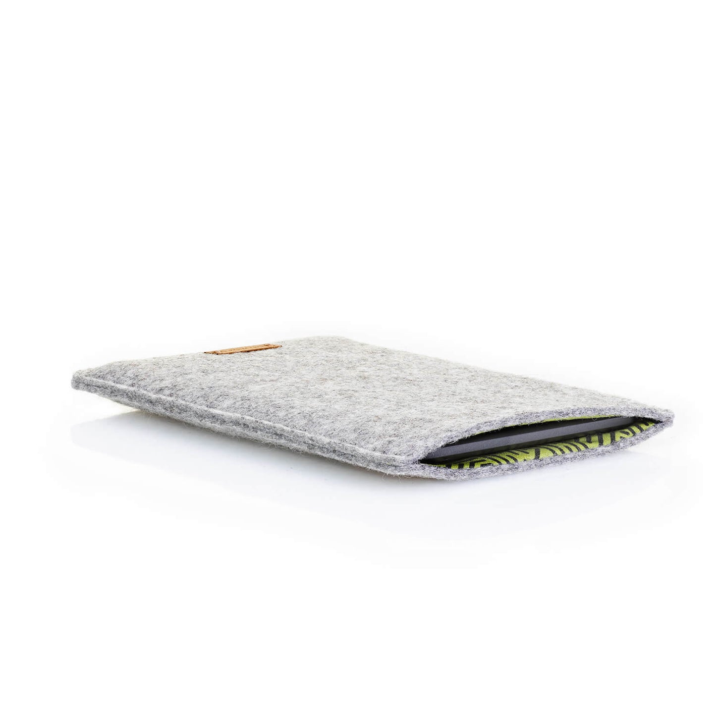 Hülle für Kindle Paperwhite 10 | aus Filz und Bio-Baumwolle | hellgrau - stripes | Modell "LET"