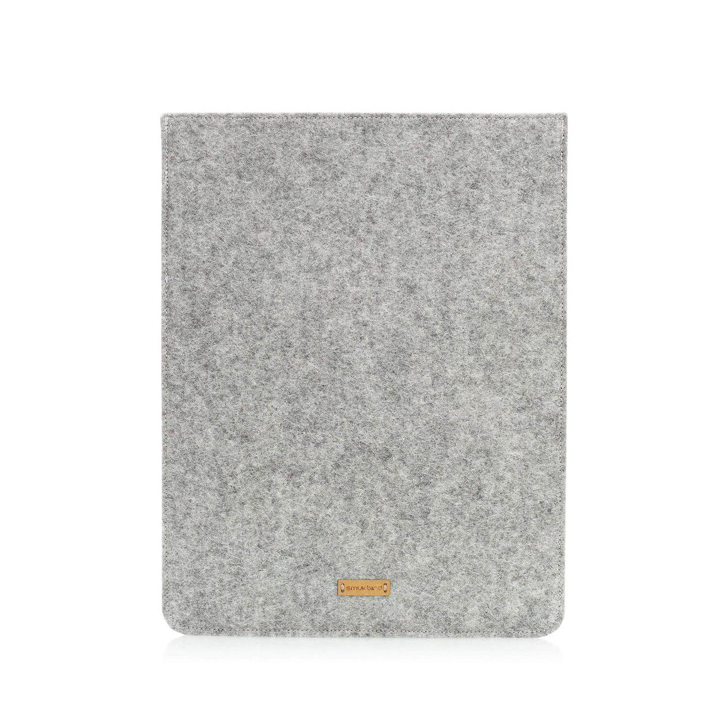 Sleeve for MacBook Pro 13 | Made of felt and organic cotton | Light gray - Stripes | Model "LET"