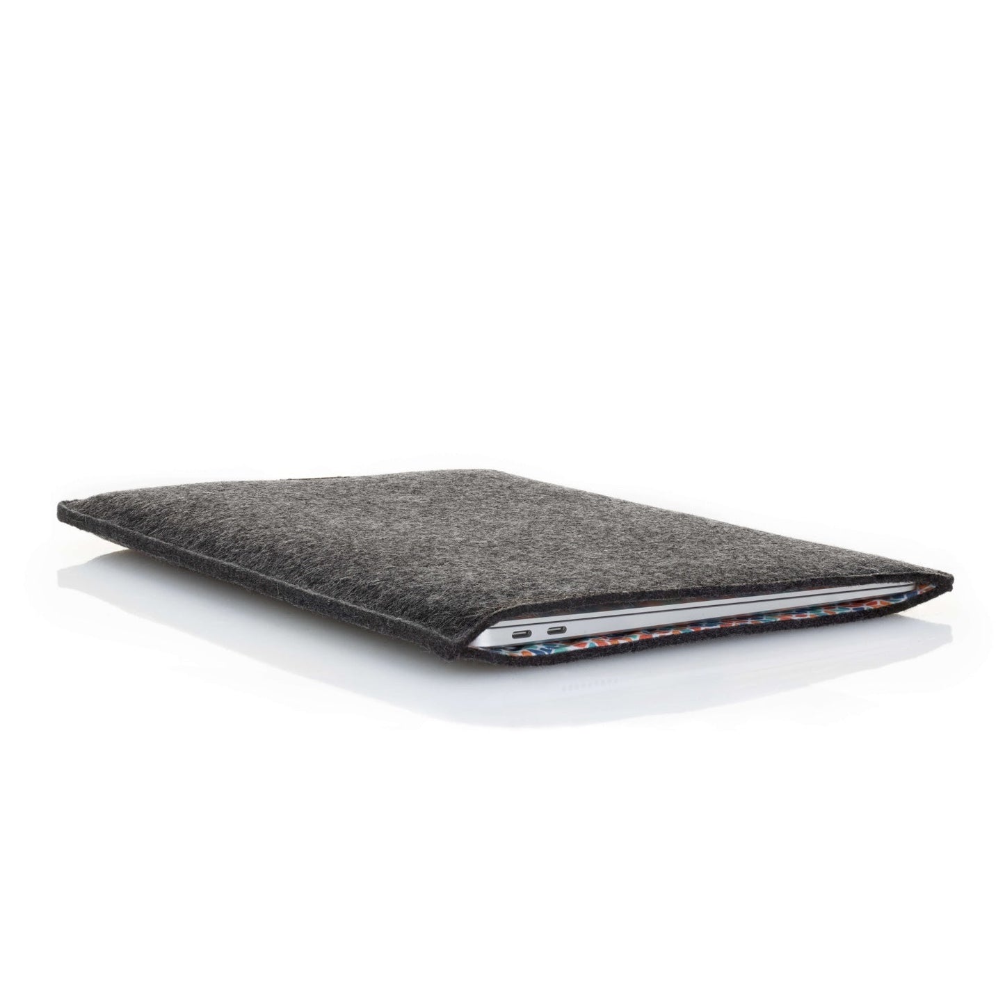 Hülle für Lenovo Yoga | aus Filz und Bio-Baumwolle | anthrazit - Colorful | Modell "LET"