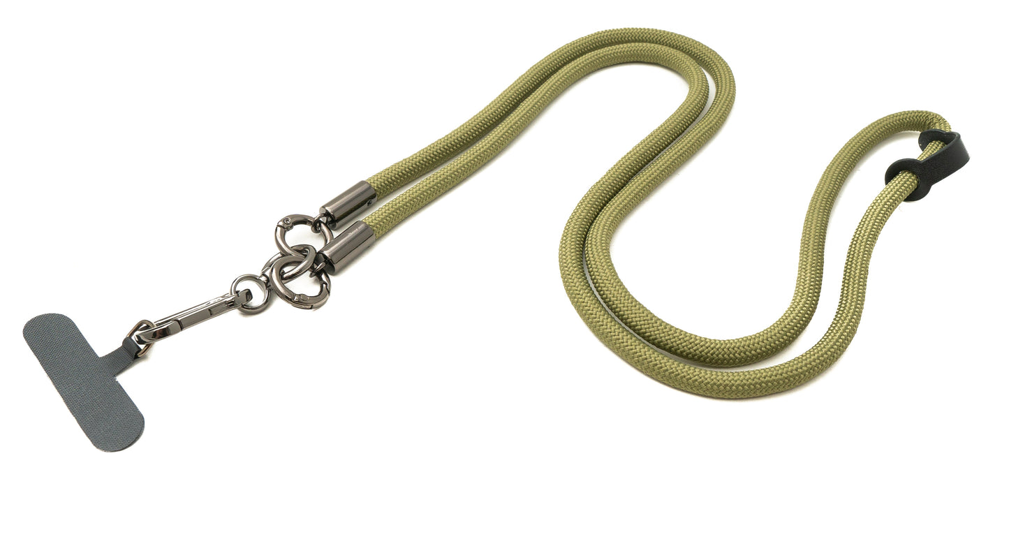 SYSTEM-S shoulder strap neck strap for smartphone case made of nylon in green
