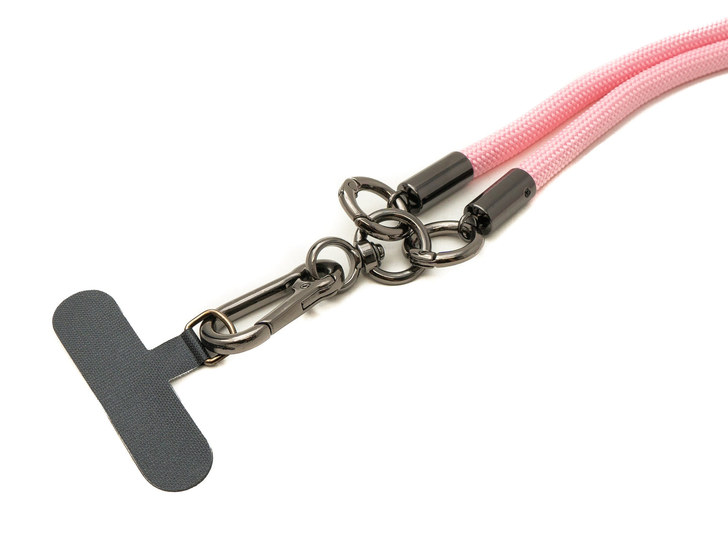 SYSTEM-S Umhänge Band Schulter Hals Schlaufe für Smartphone Hülle aus Nylon in Pink