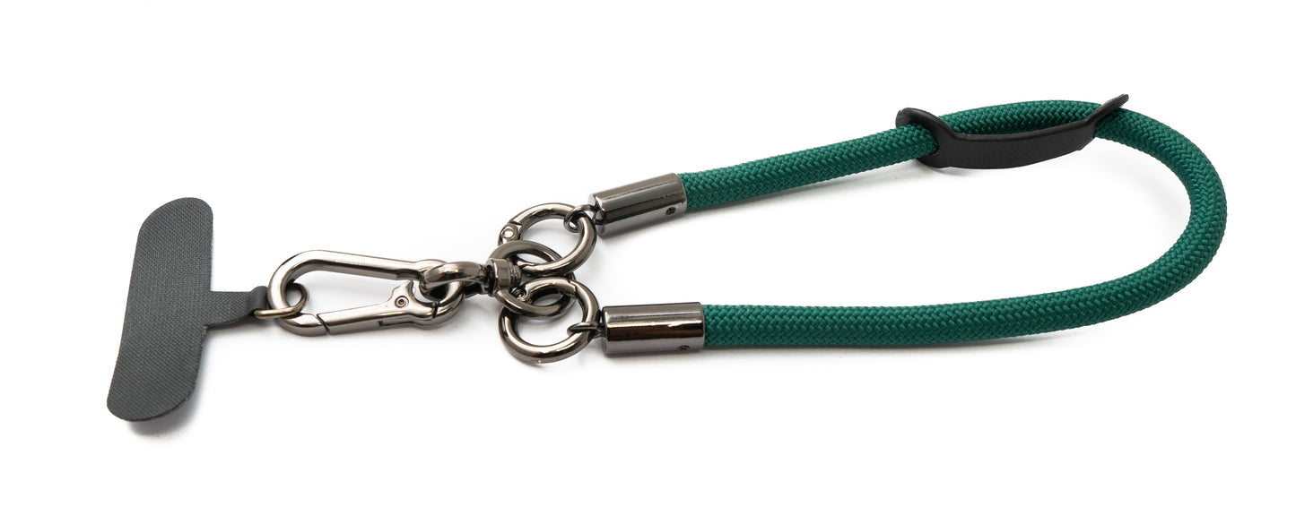 SYSTEM-S Handgelenk Schlaufe Armband für Smartphone Hülle aus Nylon in Grün