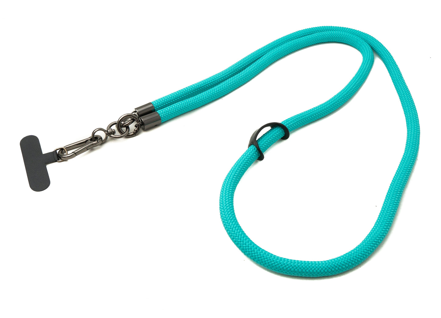 SYSTEM-S shoulder strap extra thick for smartphone case made of nylon in turquoise