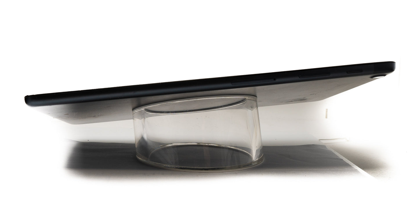SYSTEM-S Sockel Stütze Stand Ablage Anti Rutsch Ring Transparent für Smartphone und Tablet Transparent