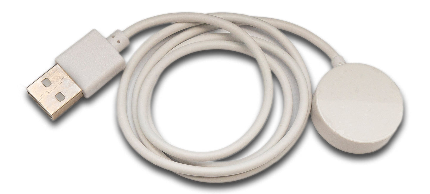 SYSTEM-S USB 2.0 Wireless Kabel 70 cm Ladestation für Haylou Watch R8 Smartwatch Kabellos Weiß