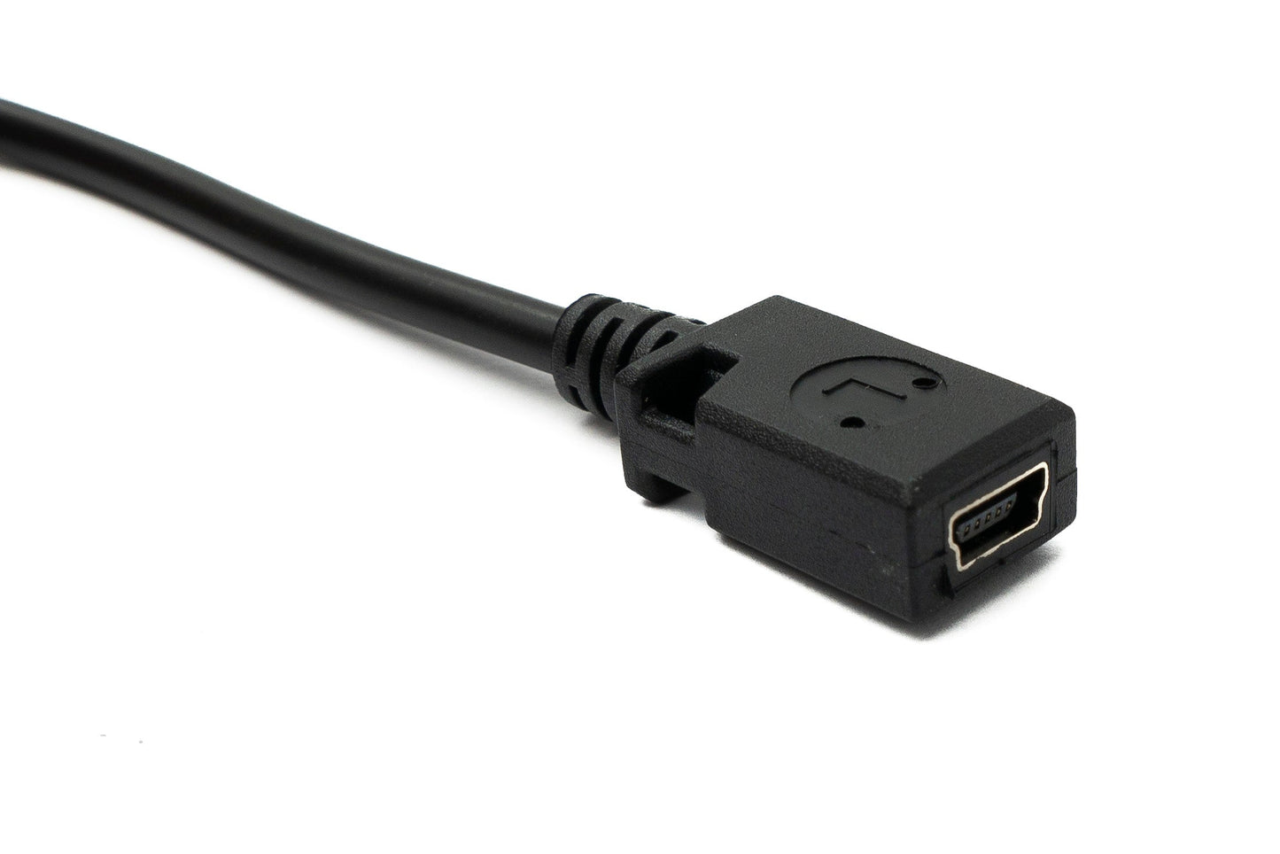 SYSTEM-S USB 3.1 Kabel 30 cm Typ C Stecker zu 2.0 Mini B Buchse 180° U Turn Winkel Adapter