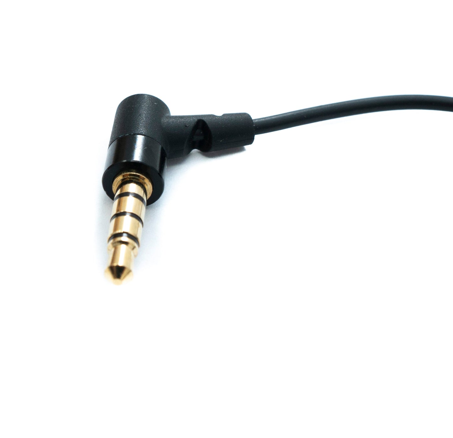SYSTEM-S Mono In Ear Kopfhörer 120 cm AUX Klinke TRRS 3,5 mm Stecker Winkel Mikrofon