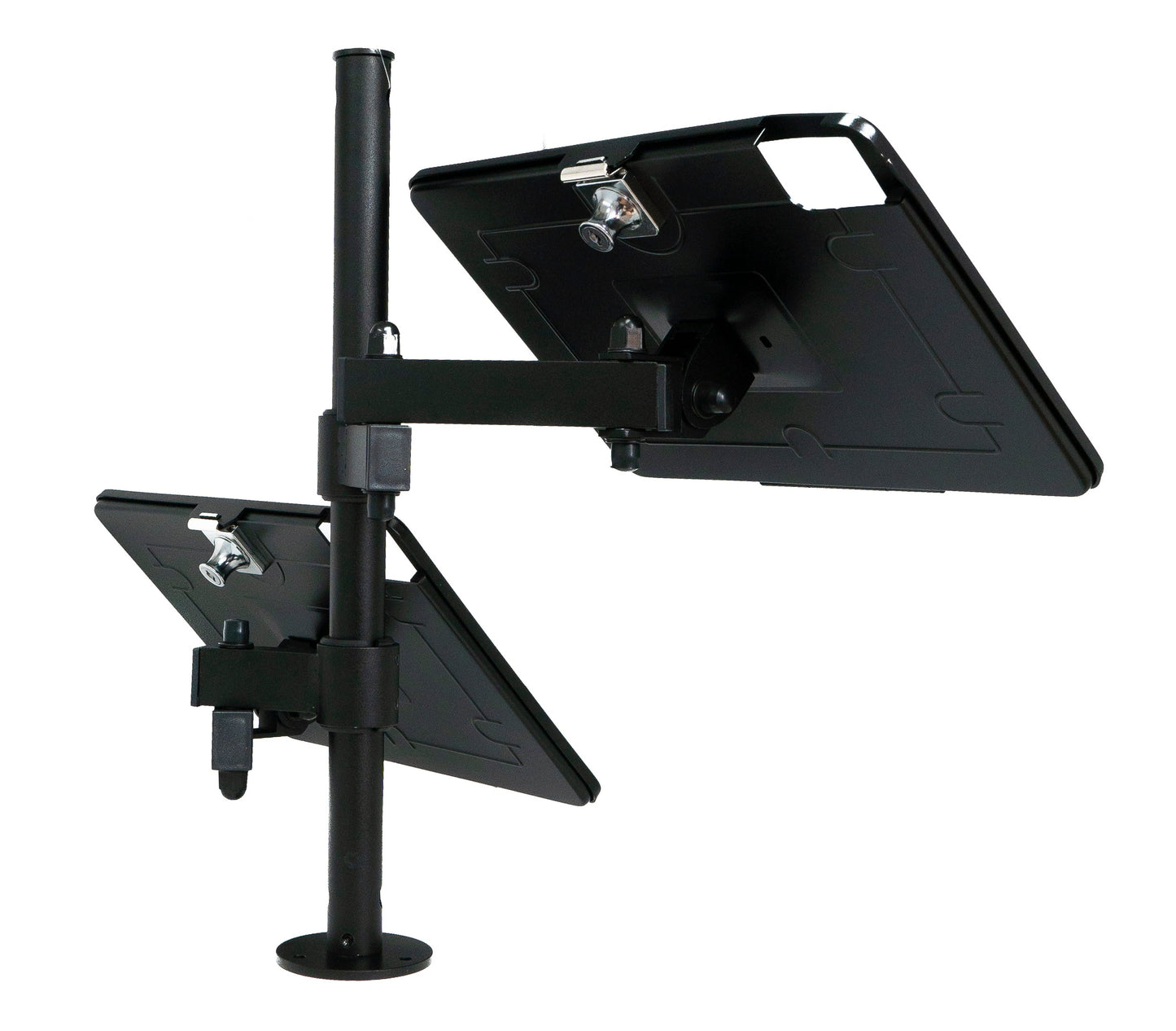 SYSTEM-S Doppel Tischhalterung 360° Ständer abschließbar für iPad Pro 13" Air 13" (M2) Pro 6 5 4 3 12.9"