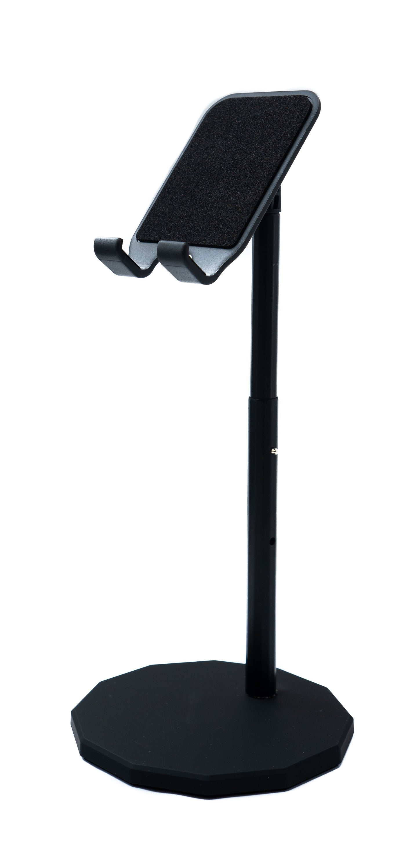 SYSTEM-S table mount adjustable non-slip stand for tablet smartphone in black