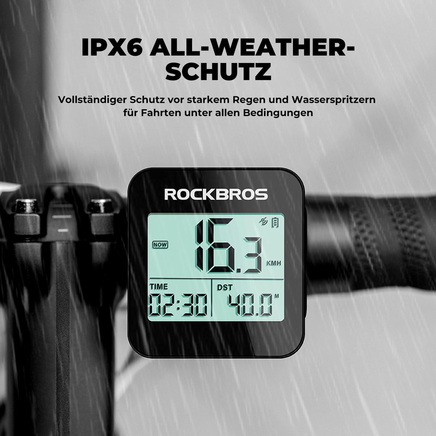 ROCKBROS Fahrradcomputer Kabellos GPS G1