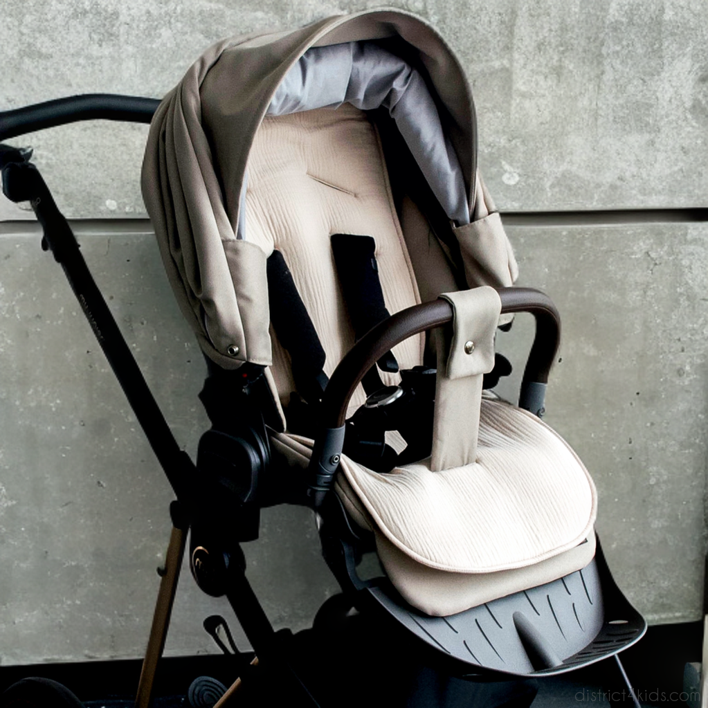 Muslin seat cover for the stroller - universal fit