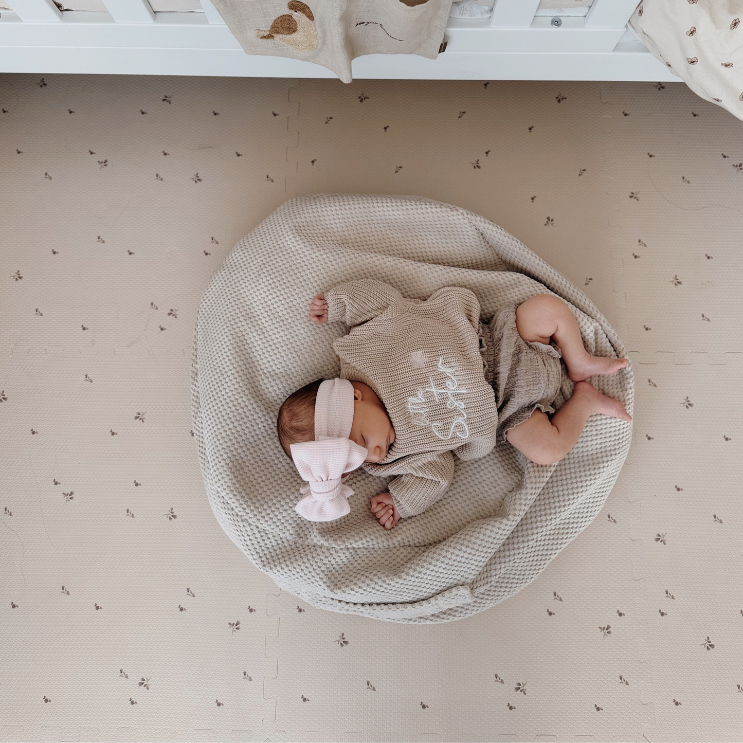 Sitzsack Waffelpique mit Stauraum | Hide and Seat by Kisu