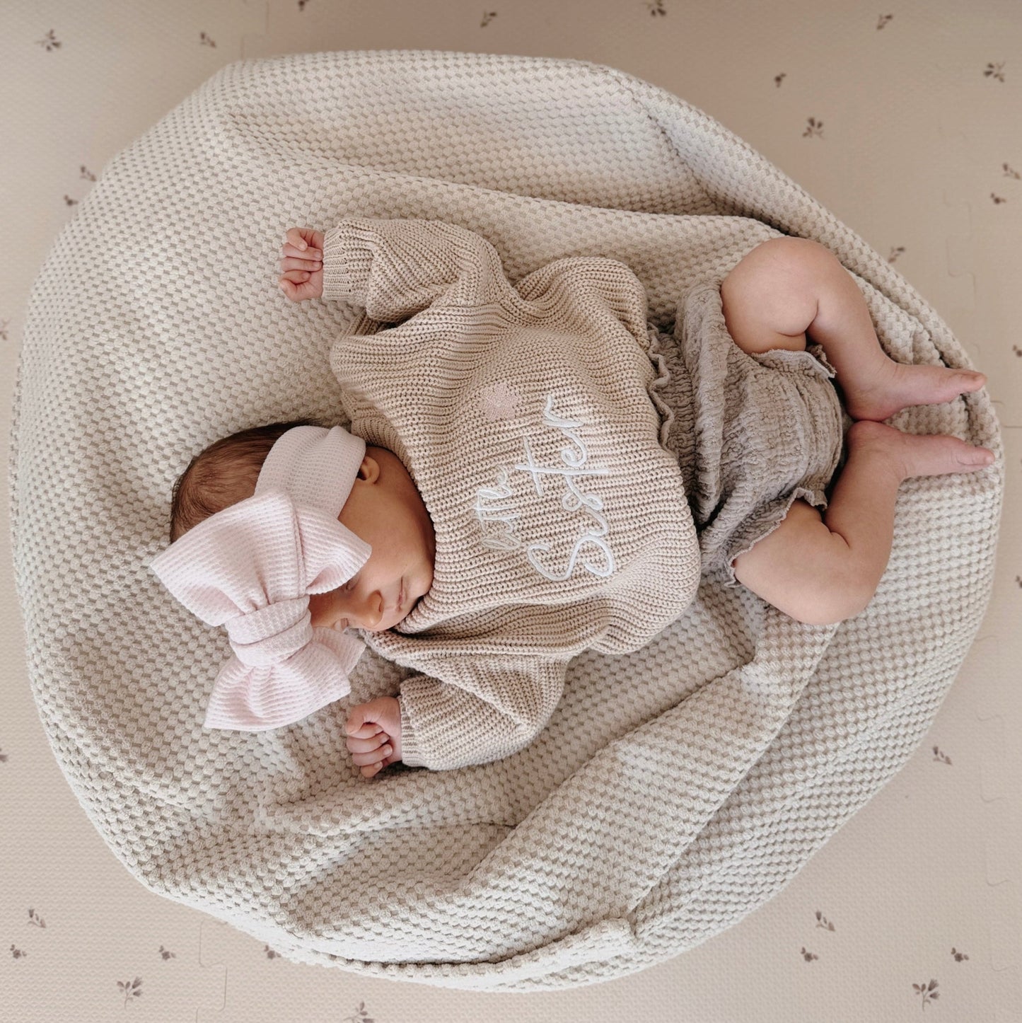 Sitzsack Waffelpique mit Stauraum | Hide and Seat by Kisu