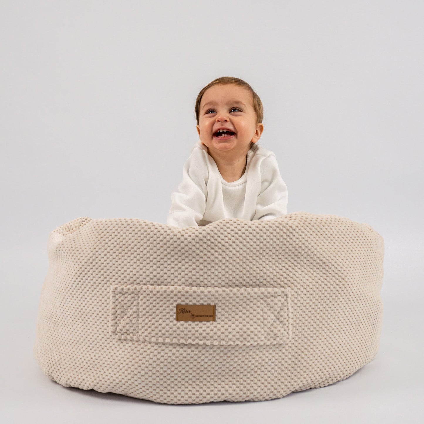 Sitzsack Waffelpique mit Stauraum | Hide and Seat by Kisu