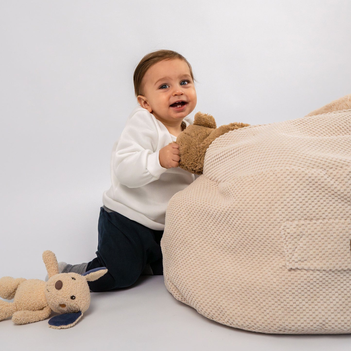 Sitzsack Waffelpique mit Stauraum | Hide and Seat by Kisu