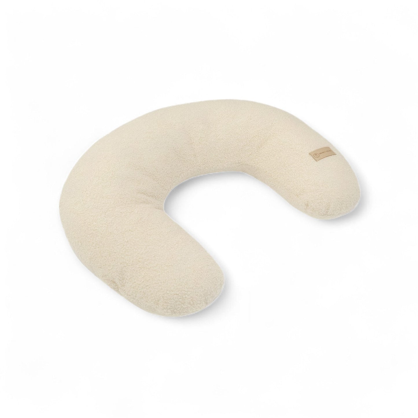 Stillkissen U-Form Teddystoff Boucle mit abnehmbaren Bezug – ergonomisches Mondstillkissen