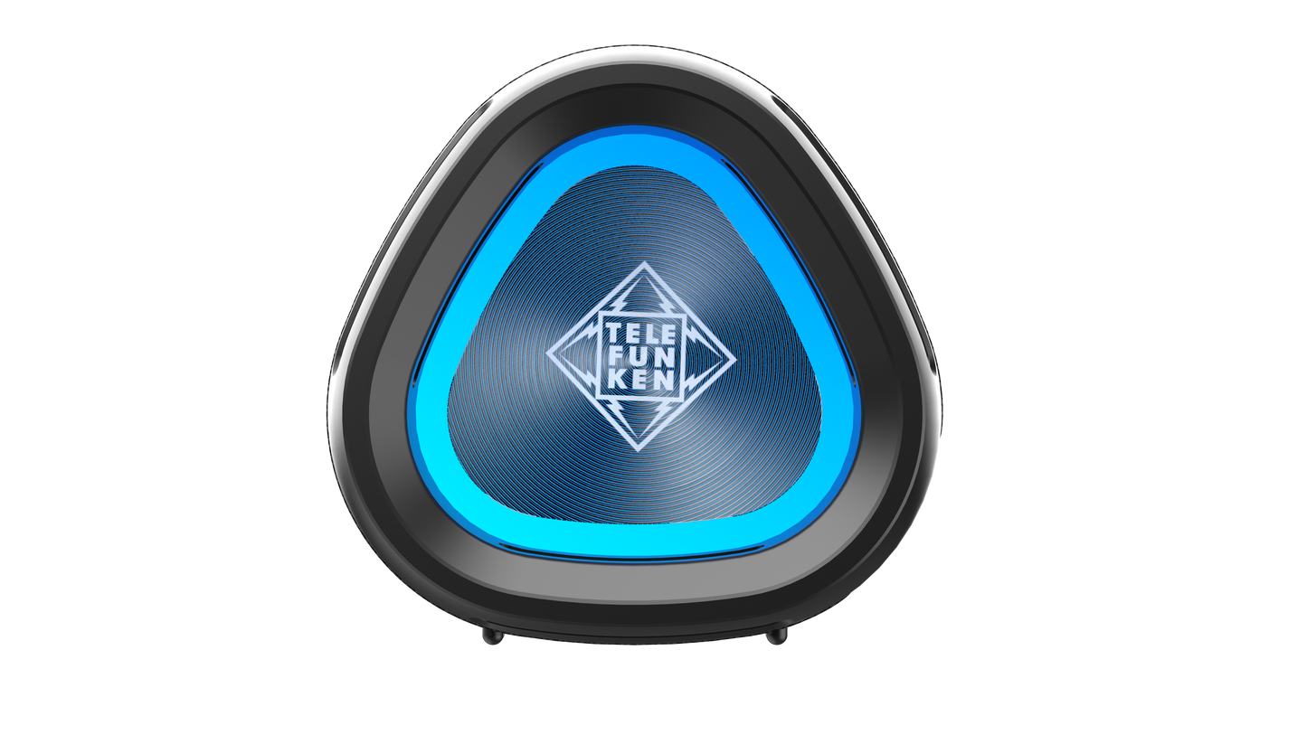 TELEFUNKEN Delta PRO Bluetooth Lautsprecher, 35 W, tragbarer IP67 Outdoor-Speaker mit App-EQ, TWS Stereo, TF/microSD & AUX-In, integriertem Mikrofon, bis zu 13 h Akku, schwarz