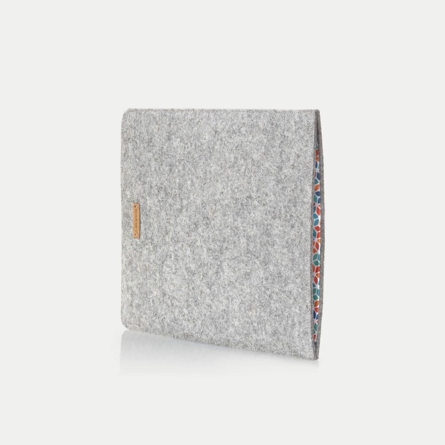 Case for Galaxy Tab A8.0 | Made of felt and organic cotton | Light gray - colorful | Model "LET"