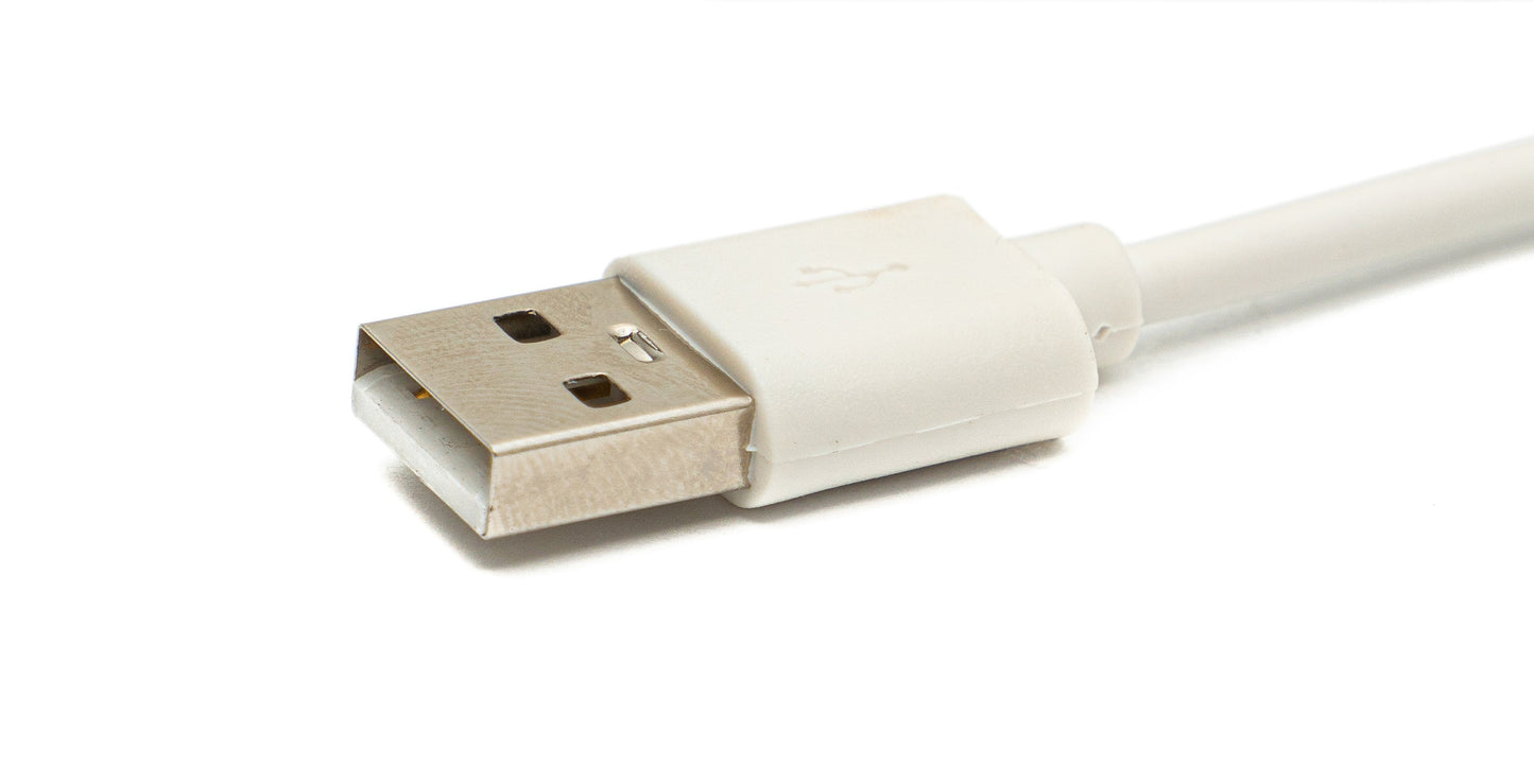 SYSTEM-S USB 2.0 cable 10 m Micro B plug to Type A plug in white