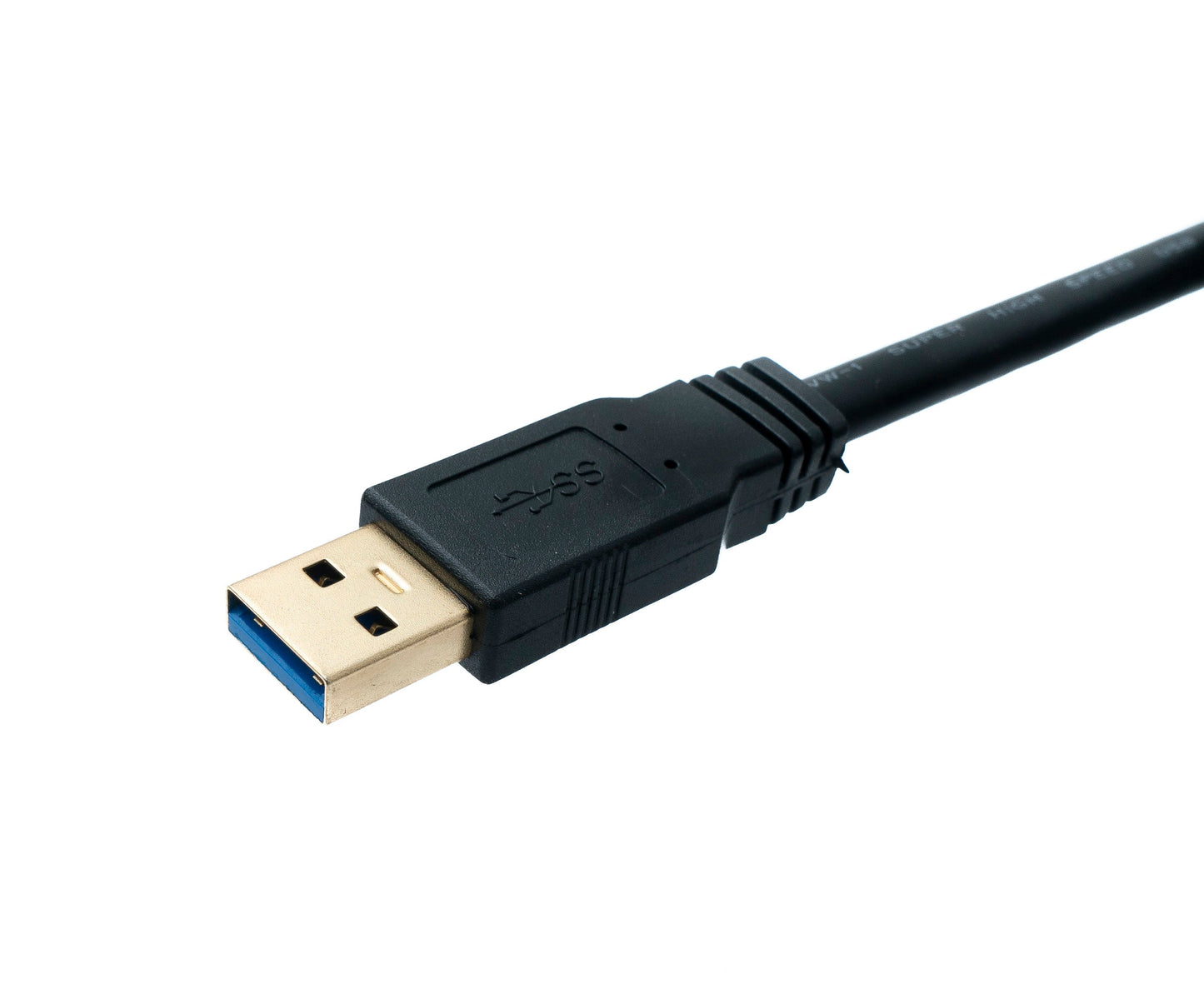 SYSTEM-S USB 3.1 Kabel 5 m Typ C Stecker zu 3.0 A Stecker Kabel 5 Gbit/s 100W in Schwarz
