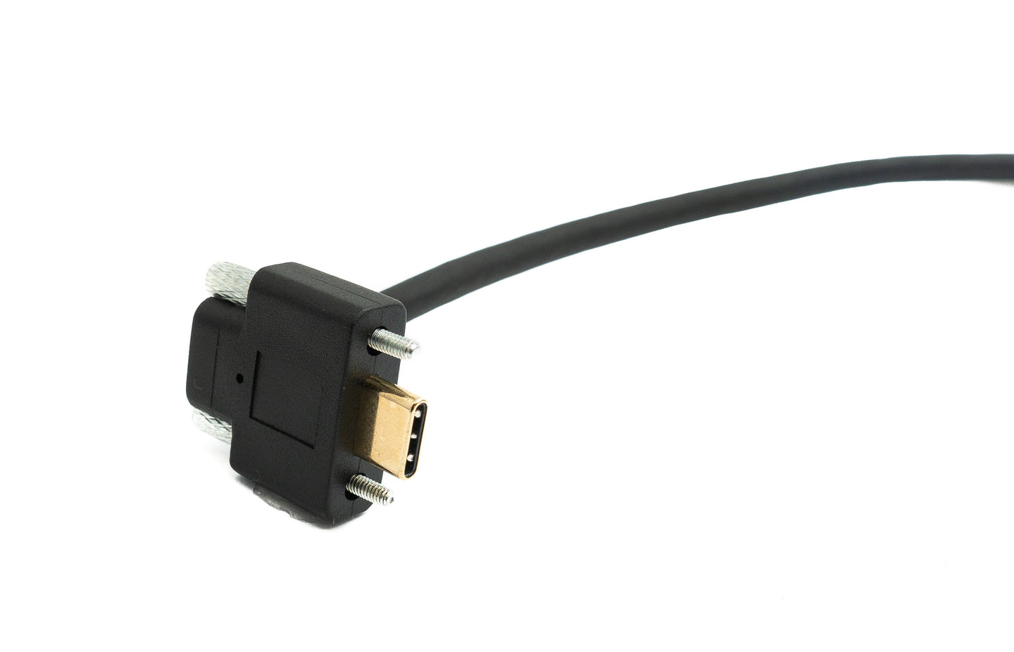 SYSTEM-S USB 3.1 Gen 2 Kabel 60 cm Typ C Stecker zu Buchse Doppel Schraube Up Down Angled Winkel