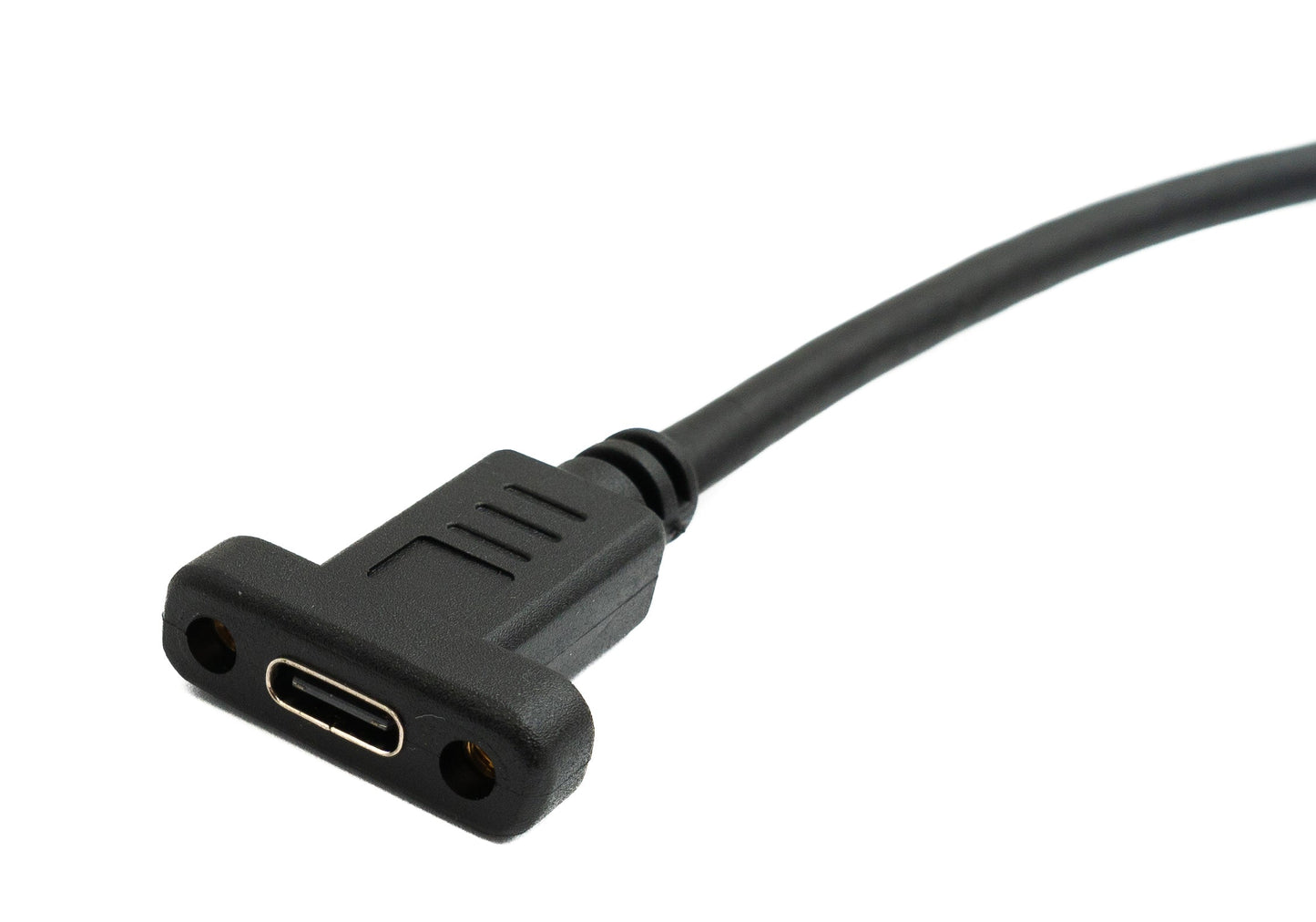 SYSTEM-S USB 3.1 Gen 2 cable 60 cm Type C male to female single screw in black