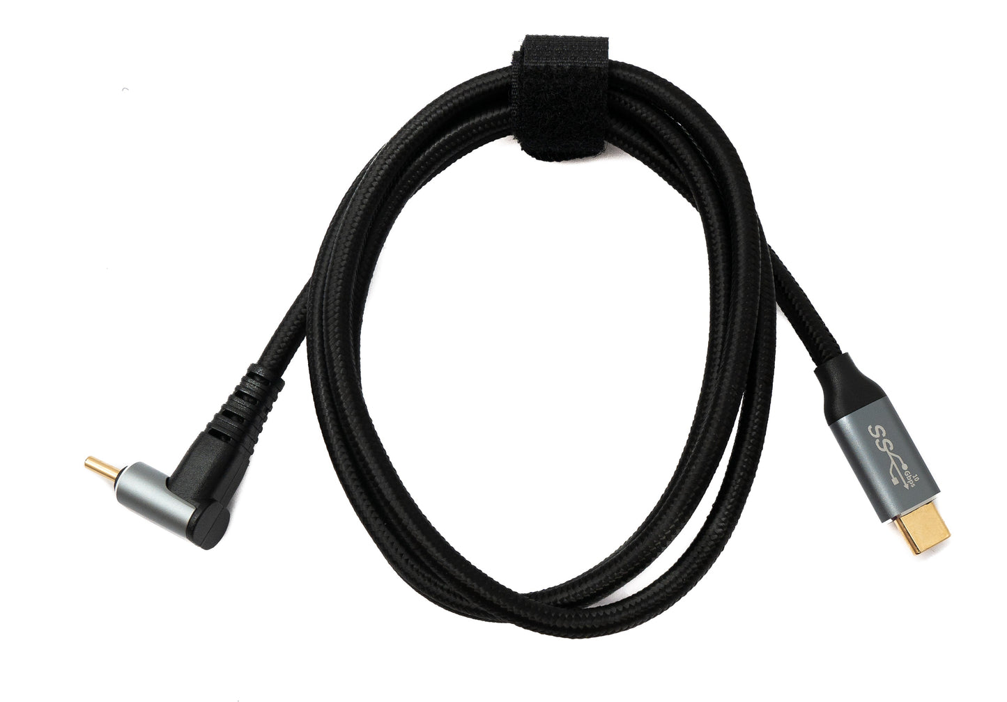 SYSTEM-S USB 3.1 Gen 2 Typ C Kabel 100 cm Stecker zu Stecker 10 Gbit/s 100W Winkel