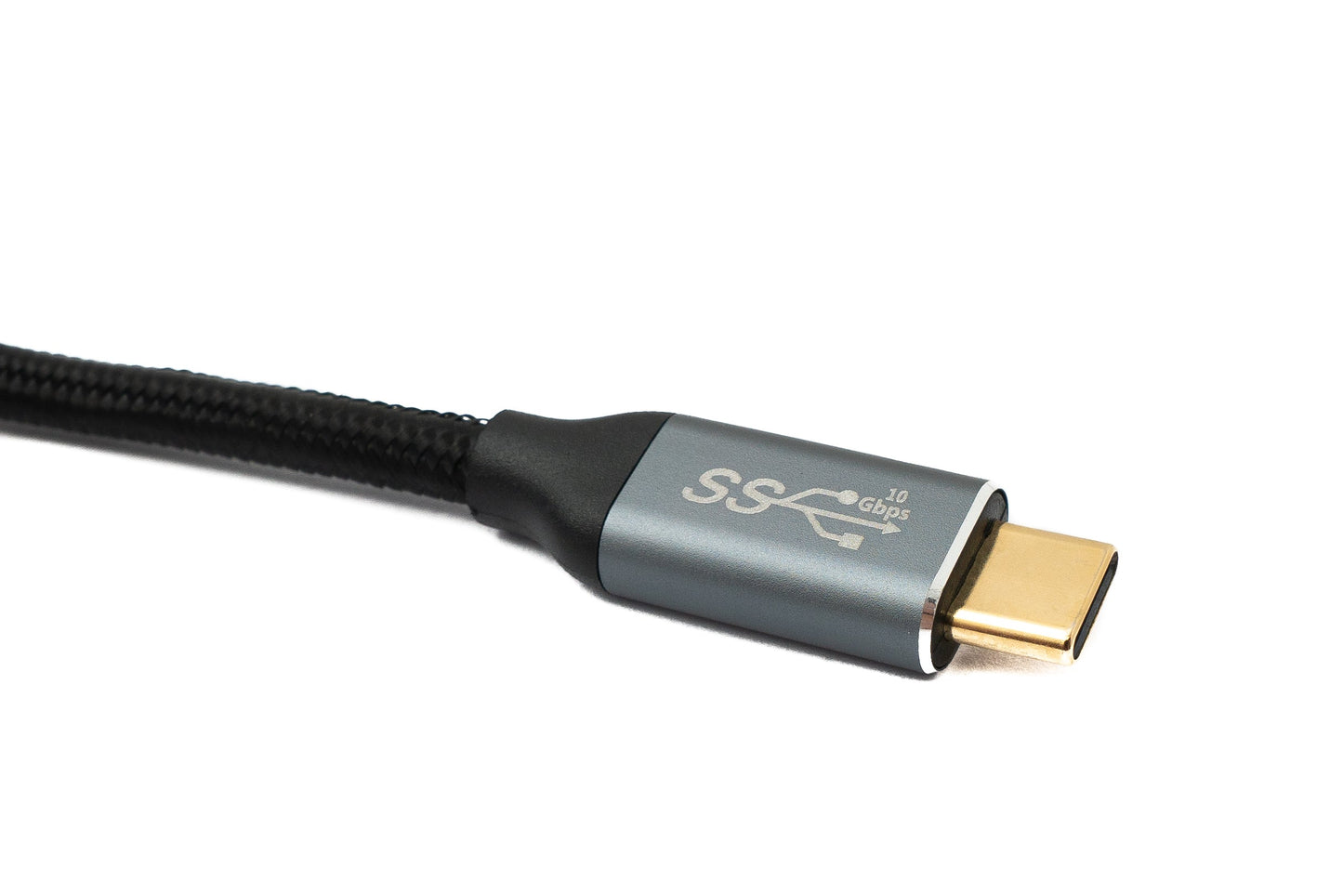 SYSTEM-S USB 3.1 Gen 2 Typ C Kabel 100 cm Stecker zu Stecker 10 Gbit/s 100W Winkel