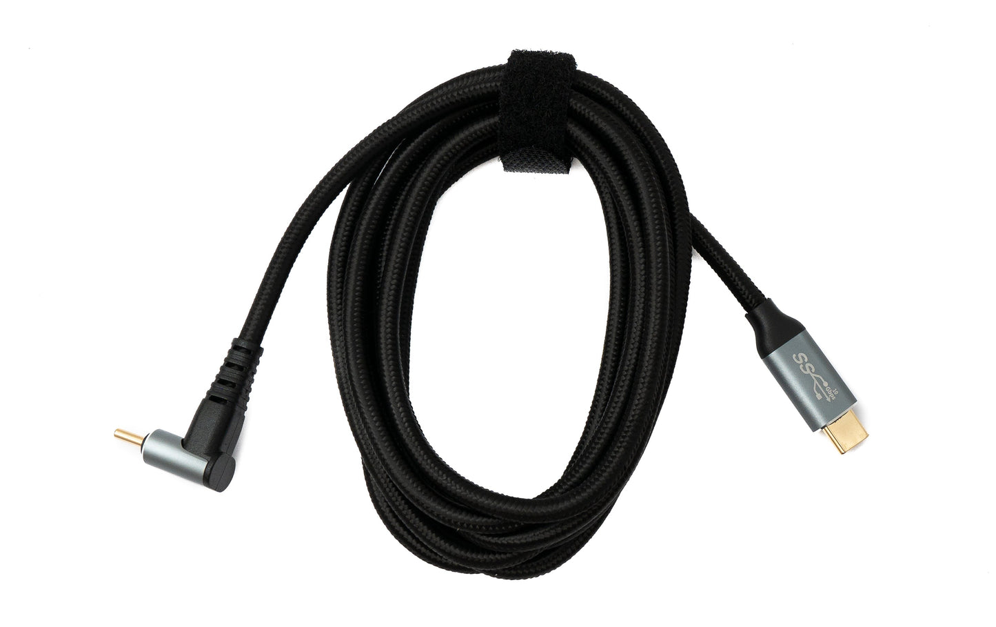 SYSTEM-S USB 3.1 Gen 2 Typ C Kabel 2 m Stecker zu Stecker 10 Gbit/s 100W Winkel