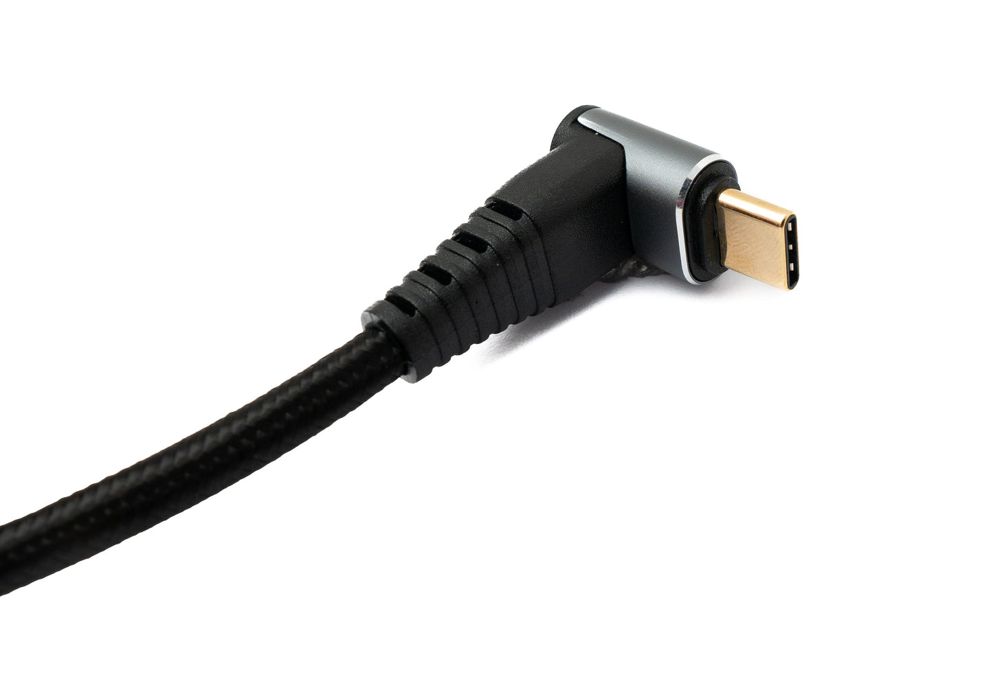 SYSTEM-S USB 3.1 Gen 2 Typ C Kabel 100 cm Stecker zu Buchse 10 Gbit/s 100W Winkel