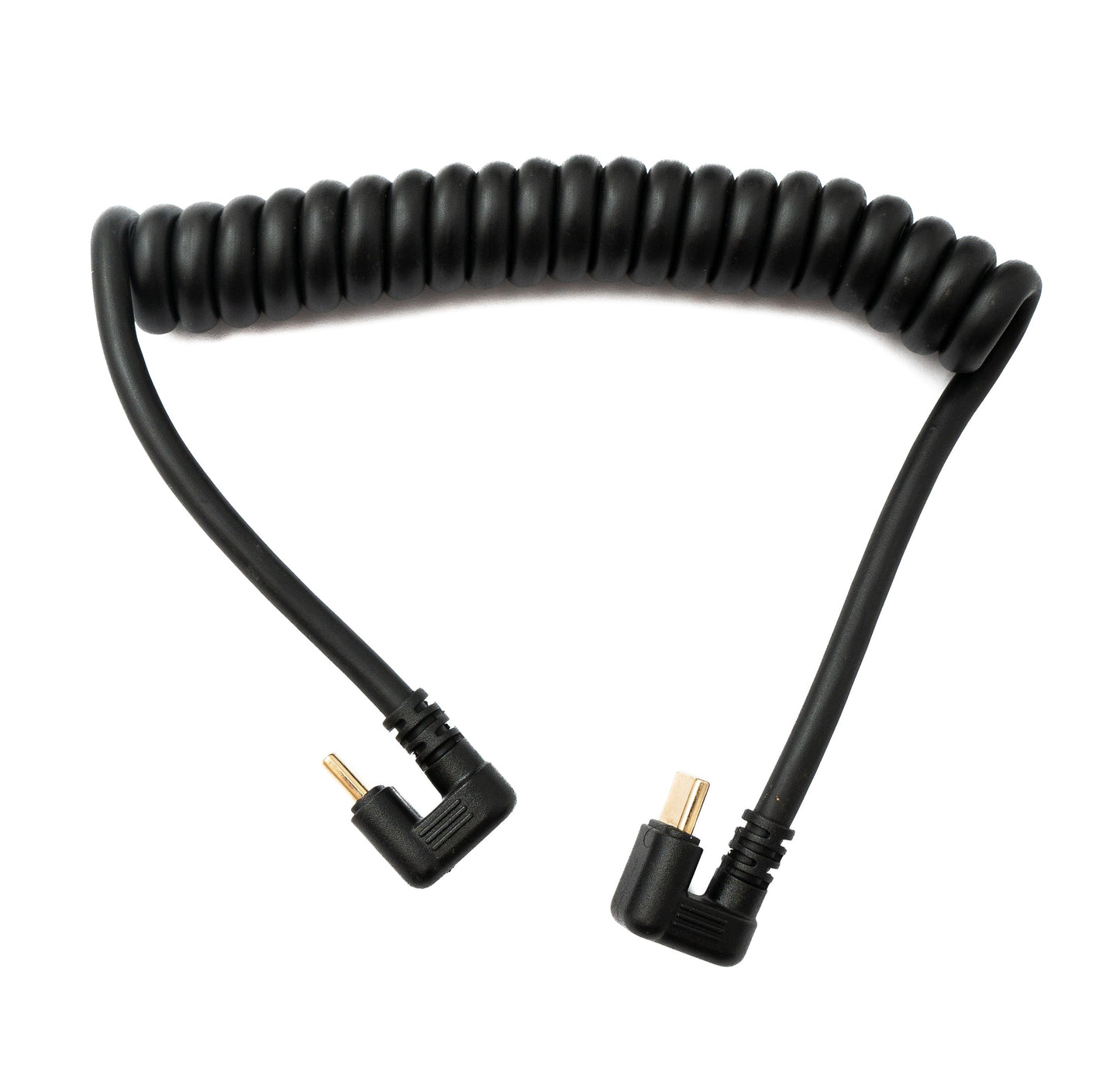SYSTEM-S USB 3.1 Typ C Kabel 80 cm Stecker zu Stecker 5 Gbit/s Spirale U Turn 180° Winkel