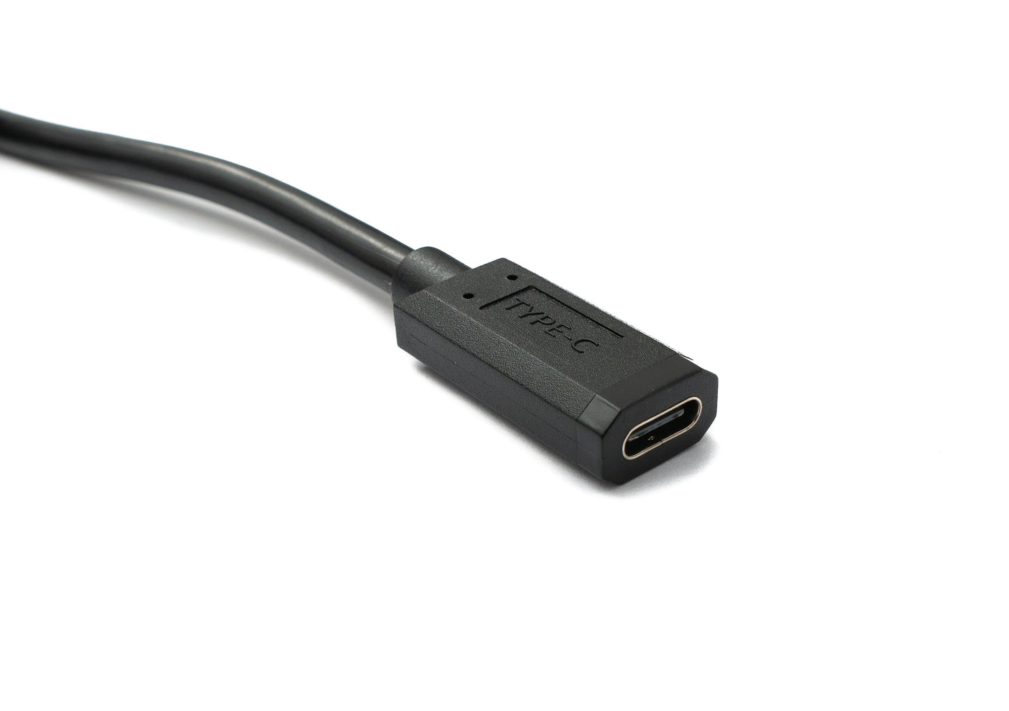 SYSTEM-S USB 3.1 Typ C Kabel 180 cm Stecker zu Buchse 5 Gbit/s Spirale U Turn 180° Winkel