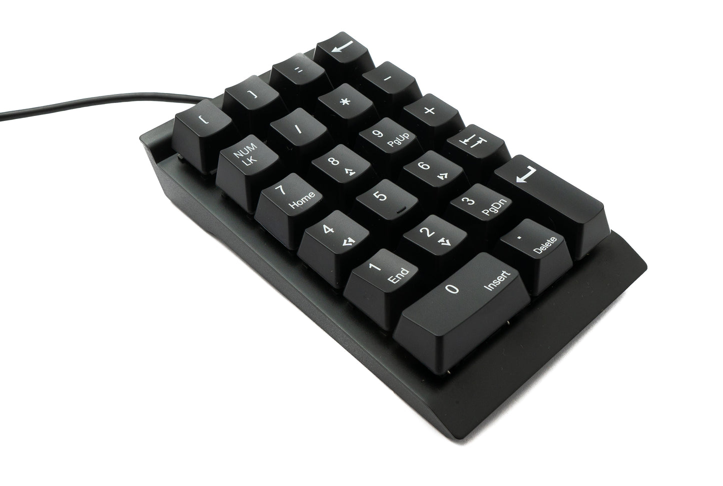 SYSTEM-S Numpad Ziffernblock 23 Tasten USB 2.0 Typ A mechanische Tastatur mit LED in Schwarz
