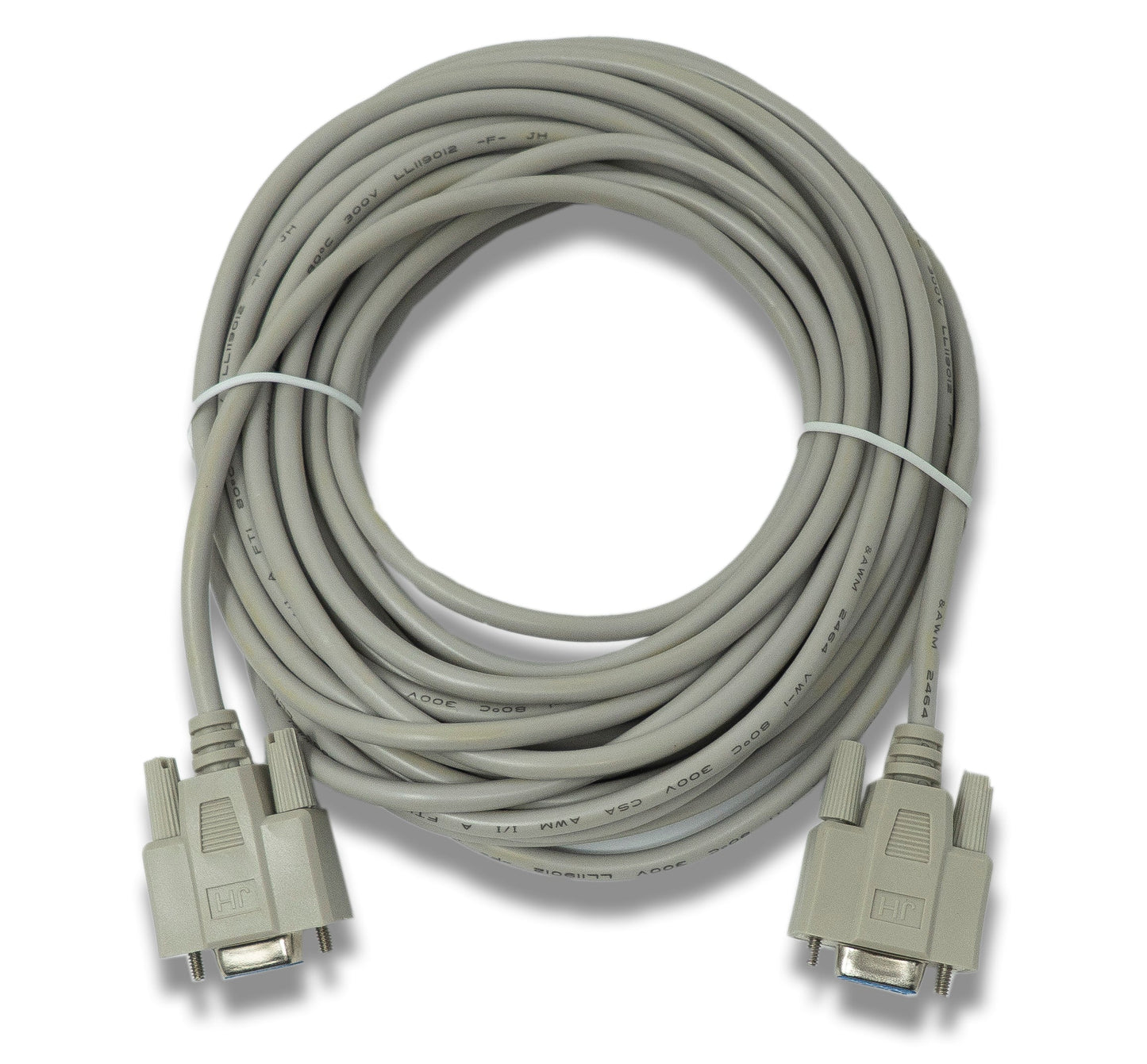 SYSTEM-S D Sub Nullmodem Kabel 10 m 9 Pin Buchse zu Buchse RS232 DB9 Adapter in Grau