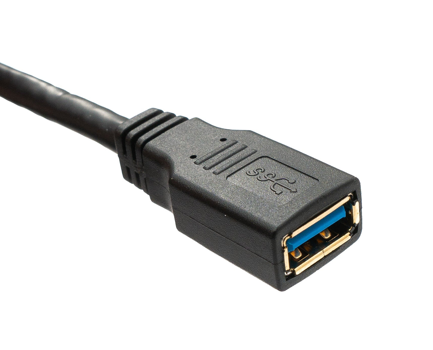 SYSTEM-S USB 3.0 Kabel 8 m Typ C Stecker zu Buchse 5 Gbit/s in Schwarz